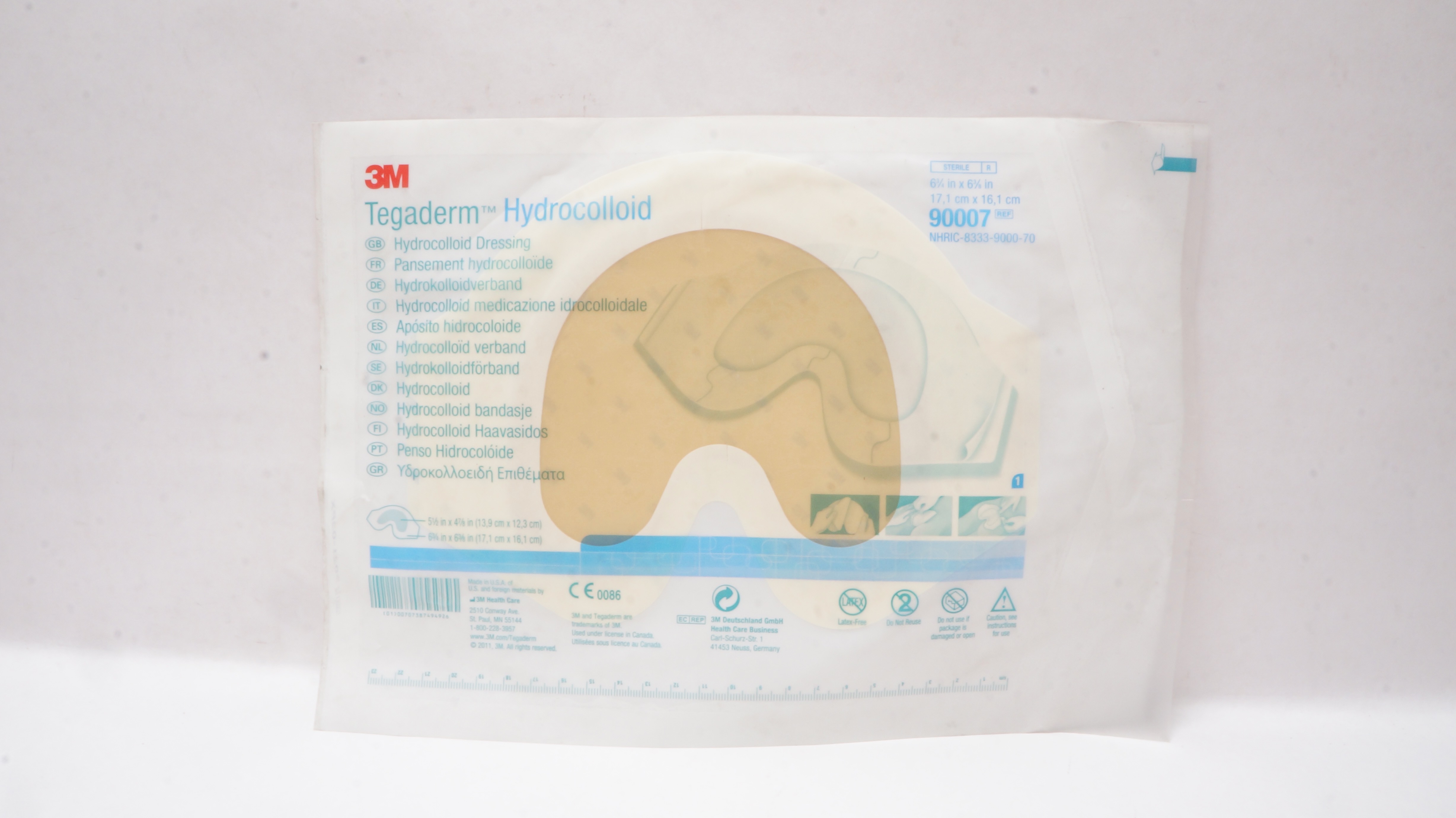 3M 90007 Tegaderm-Hydrocolloid Dressing 6 3/4inch x 6 3/8inch (x)