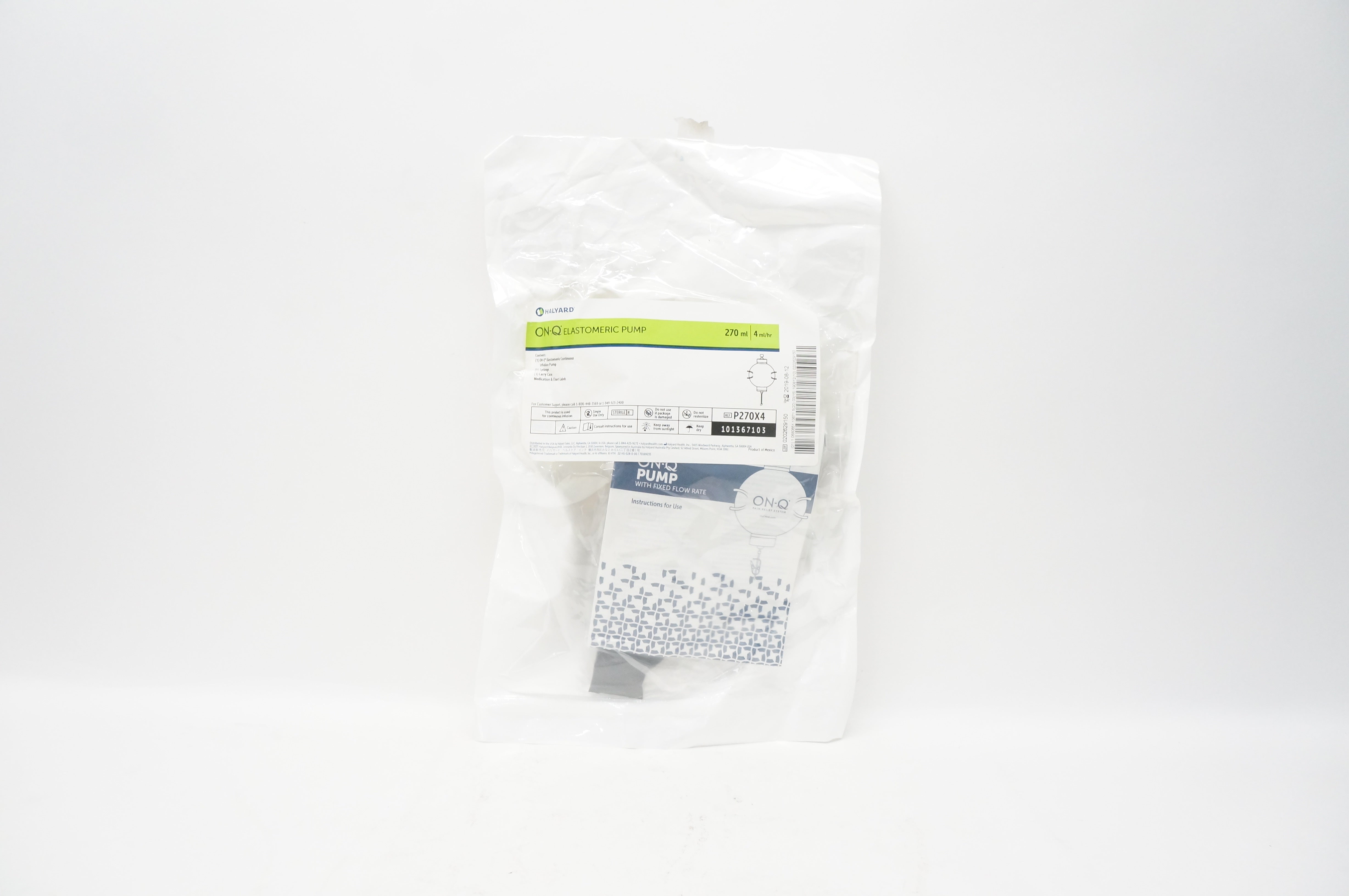 Halyard P270X4 ON-Q Elastomeric Pump 4ml, 270ml (x)