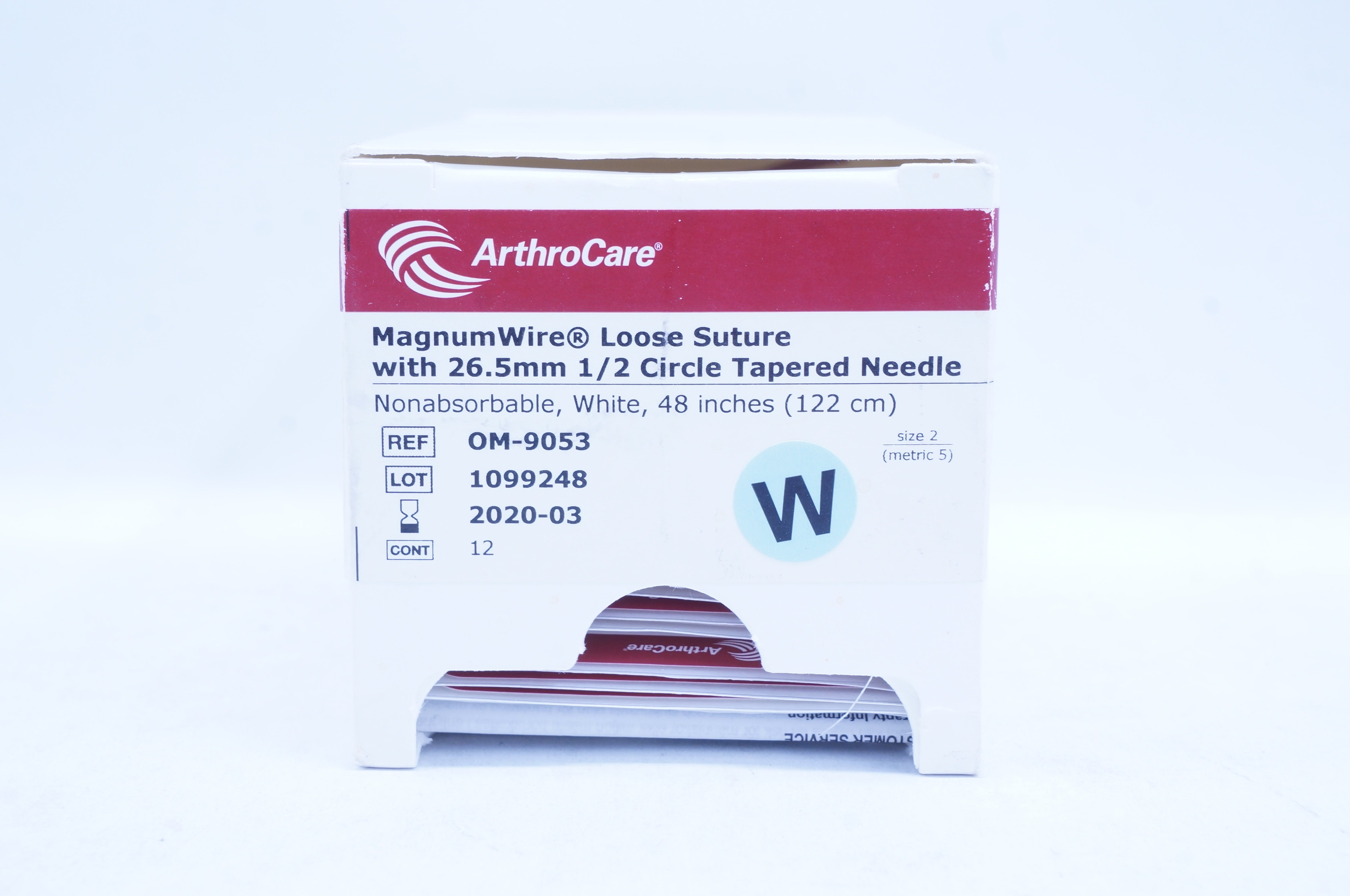 Smith&Nephew OM-9053 2 Loose 26.5mm 1/2 Circle Tapered, 48in (x)- Box of 10