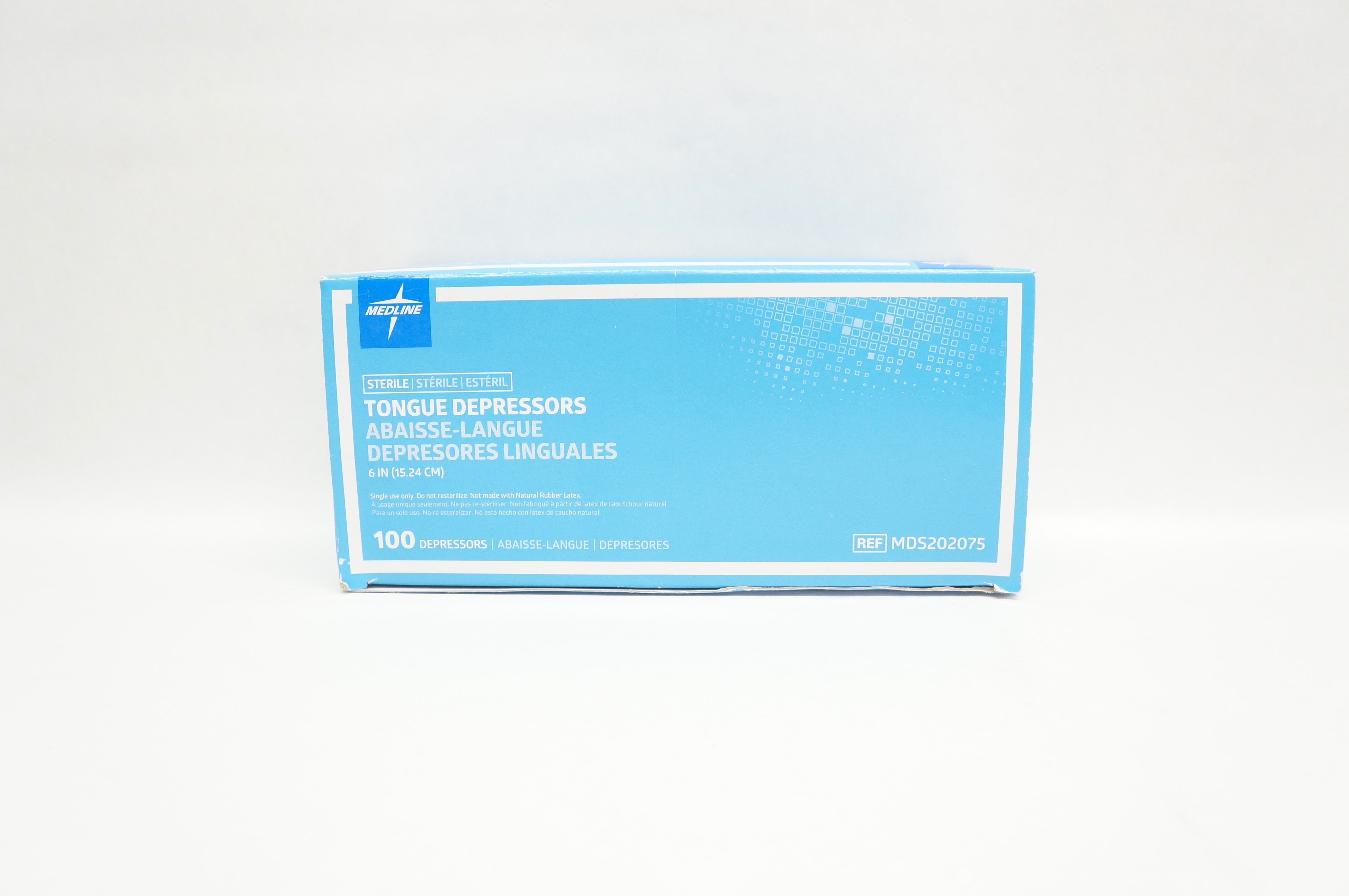 Medline MDS202075 Sterile Tongue Depressors 6 inch - Box of 100