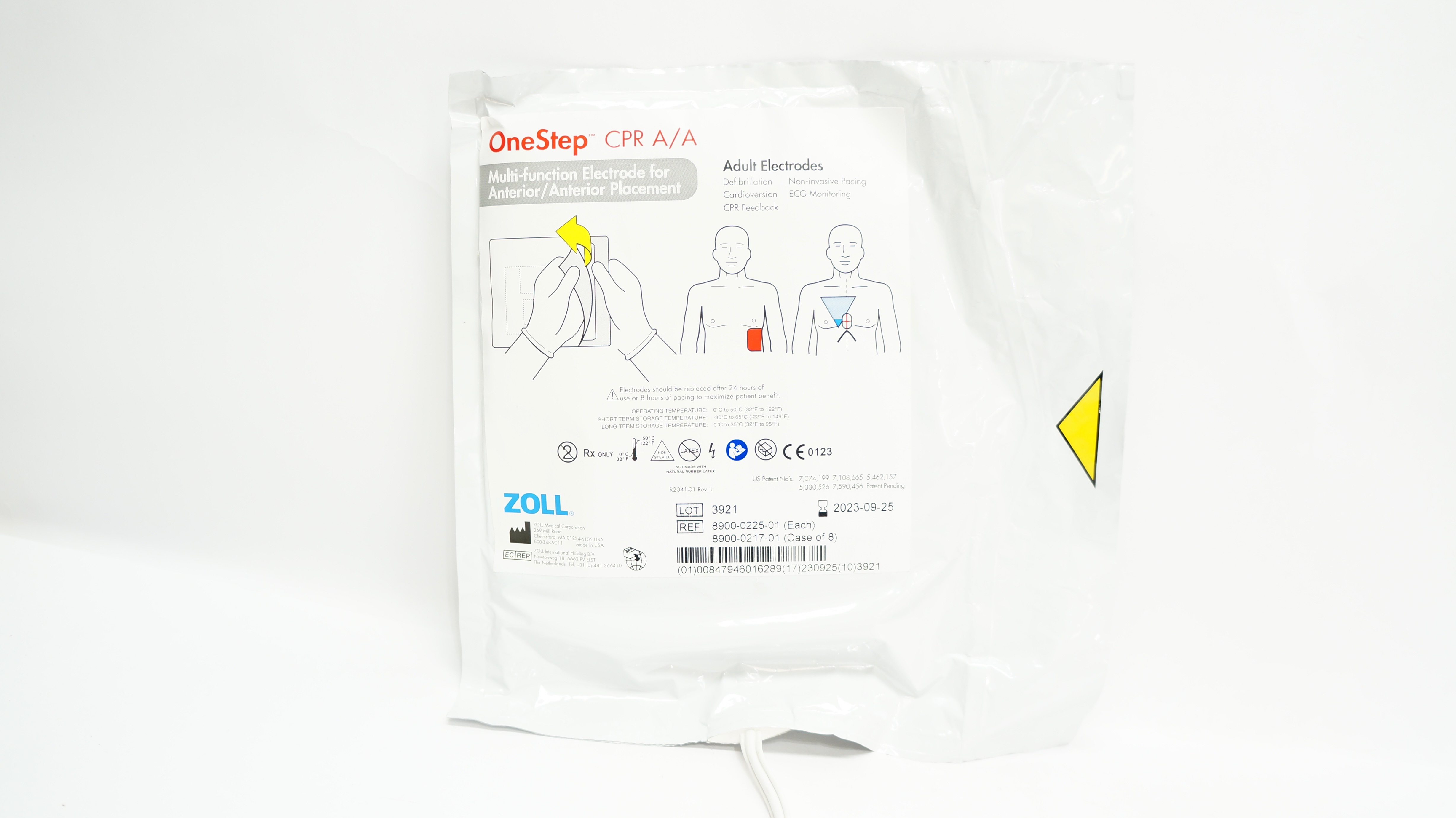 Zoll 8900-0225-01 OneStep CPR A/A Multi-Function Adult Electrode (x)