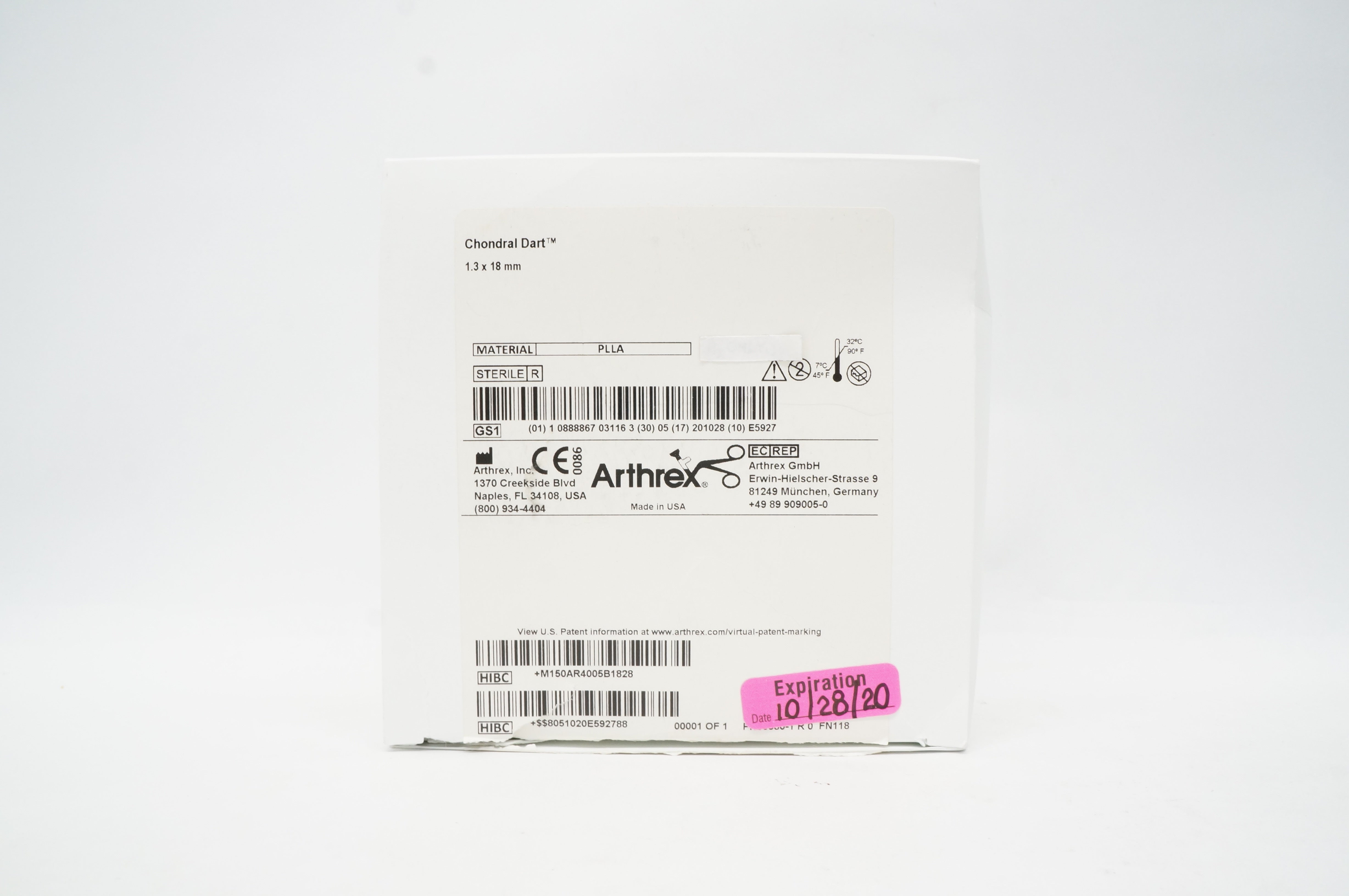 Arthrex AR-4005B-18 Chondral Dart 1.3 x 18mm (x) - Box of 5