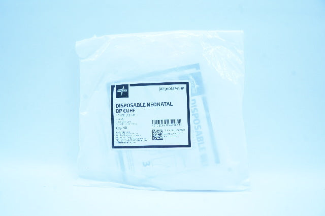 Medline MDS9743HP Disposable Neonatal BP Cuff 1-Tube, #3, HP - Pack of 10