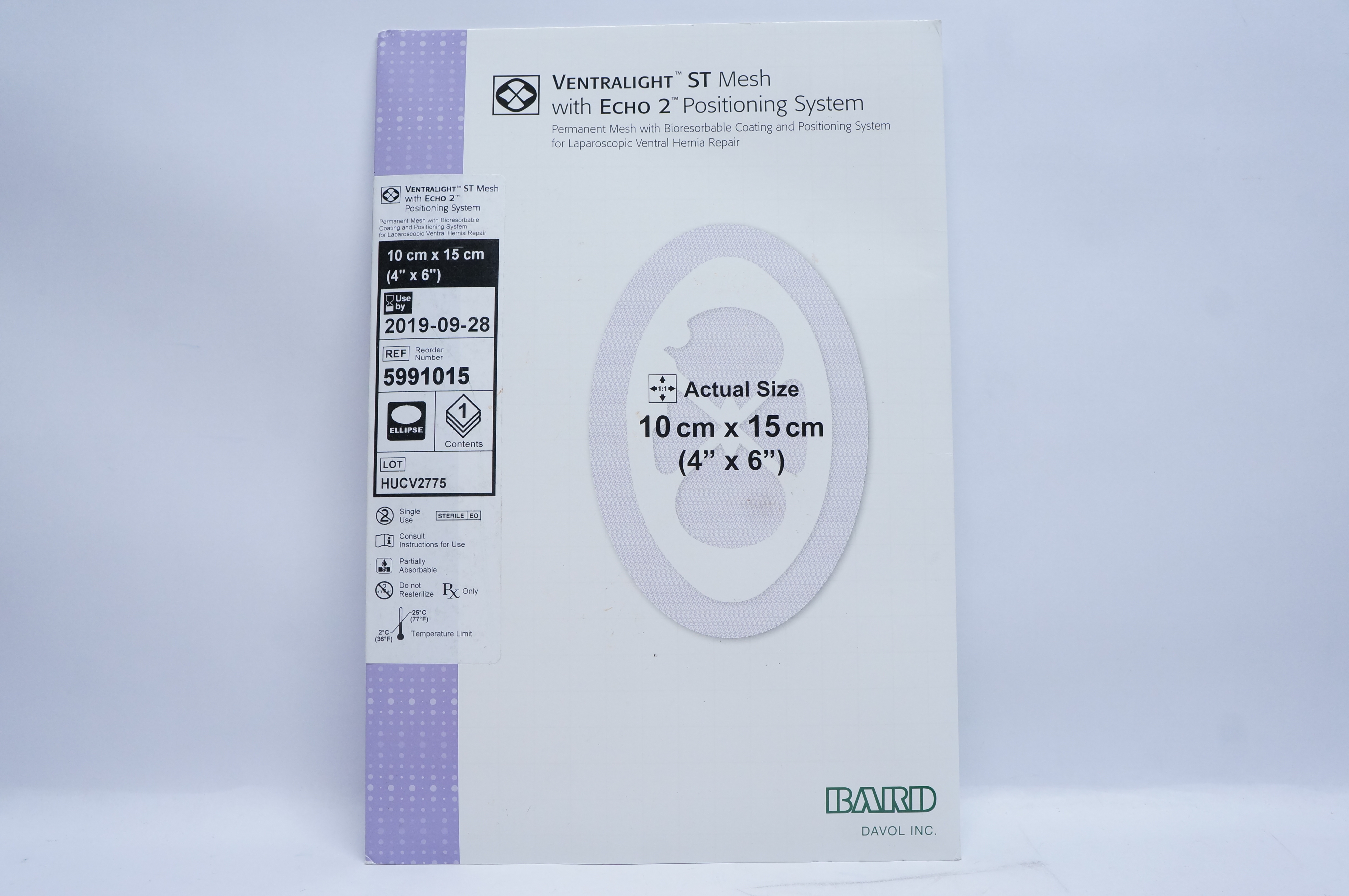 Bard 5991015 Ventralight ST Mesh with ECHO 2 4inch x 6inch (x)