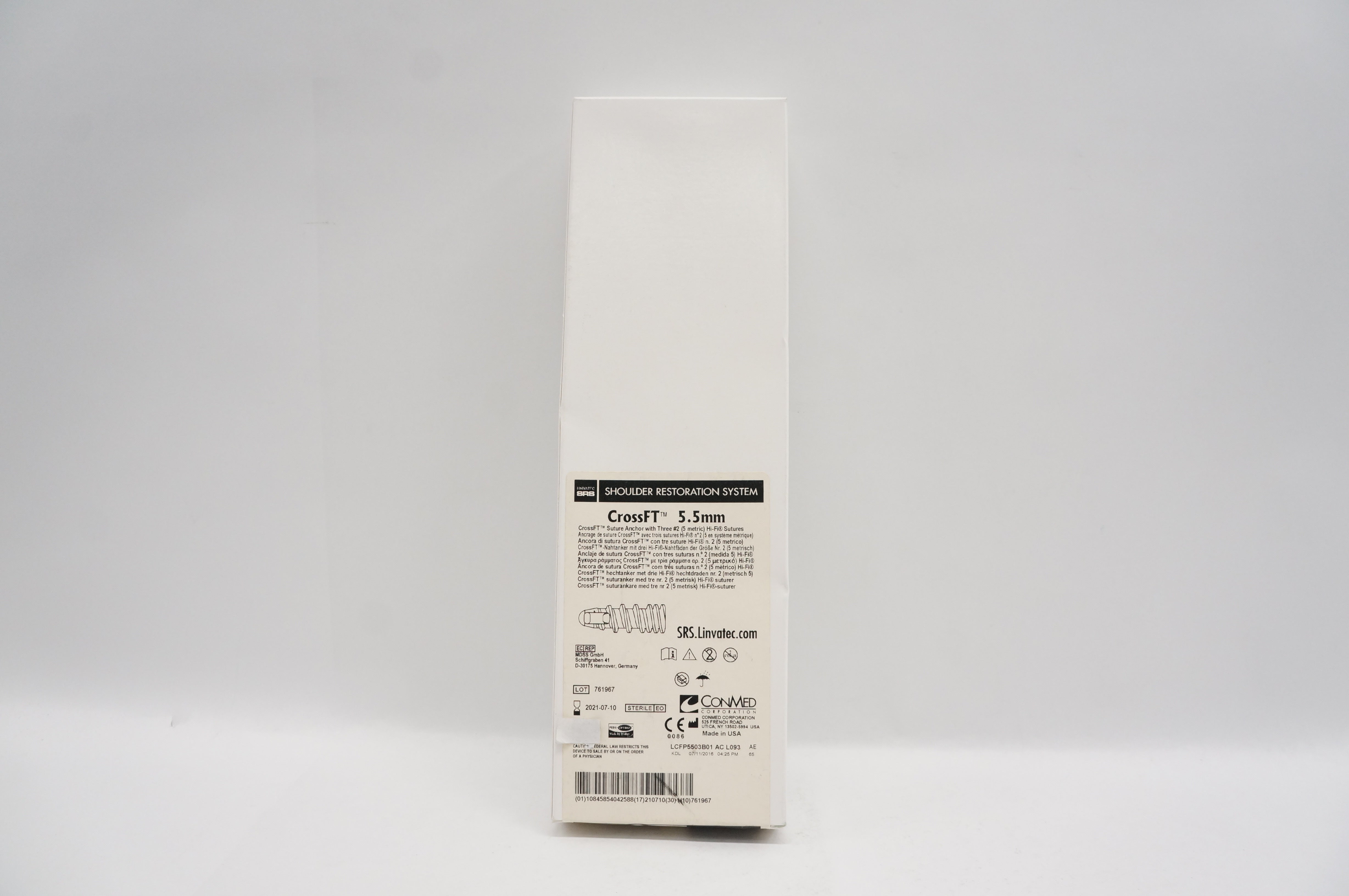 ConMed CFP-5503B CrossFT Suture Anchor with Three #2 Hi-Fi Sutures 5.5mm (x)