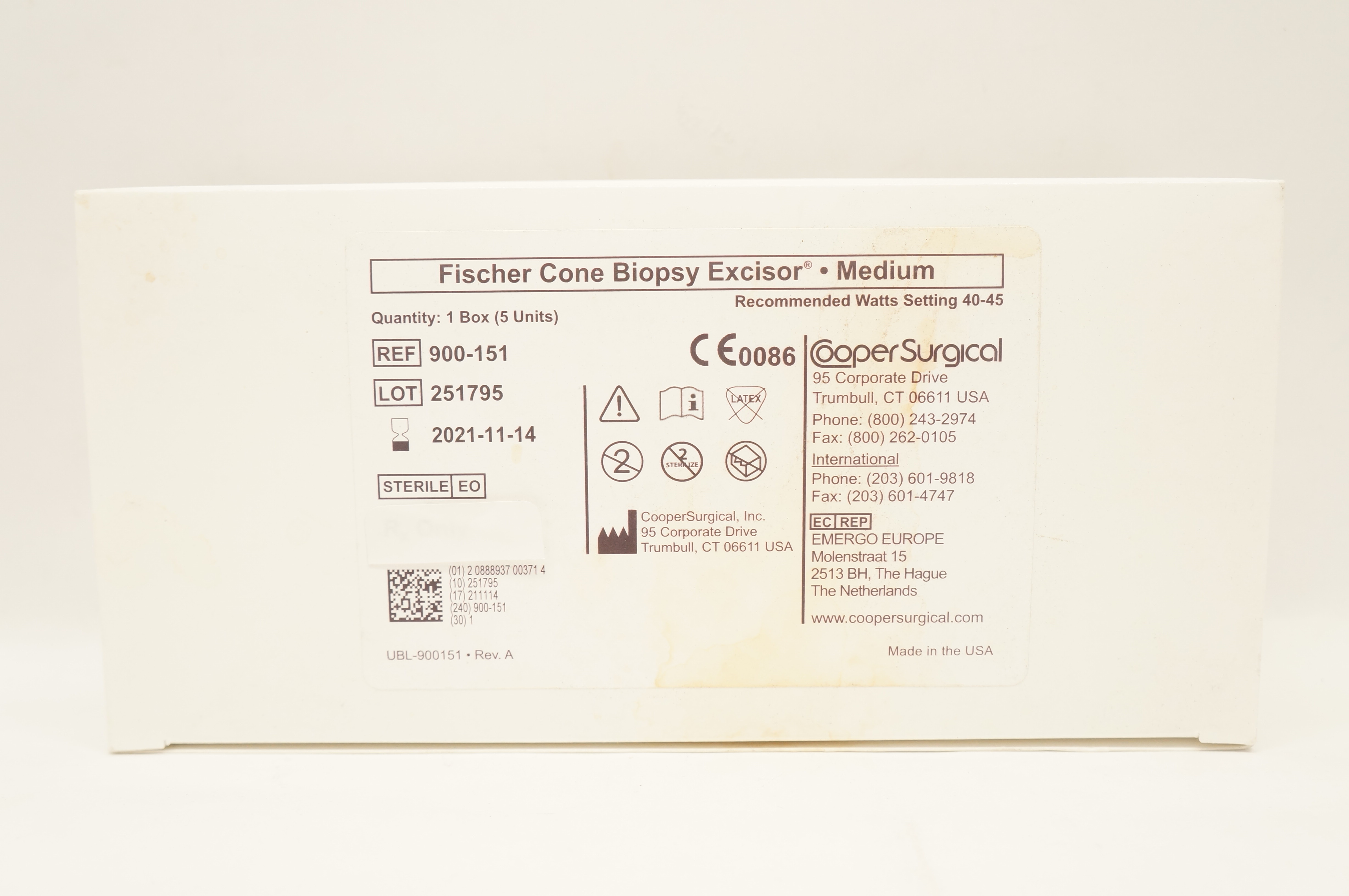 Cooper Surgical 900-151 Fischer Cone Biopsy Excisor - Medium (x) - Box of 5