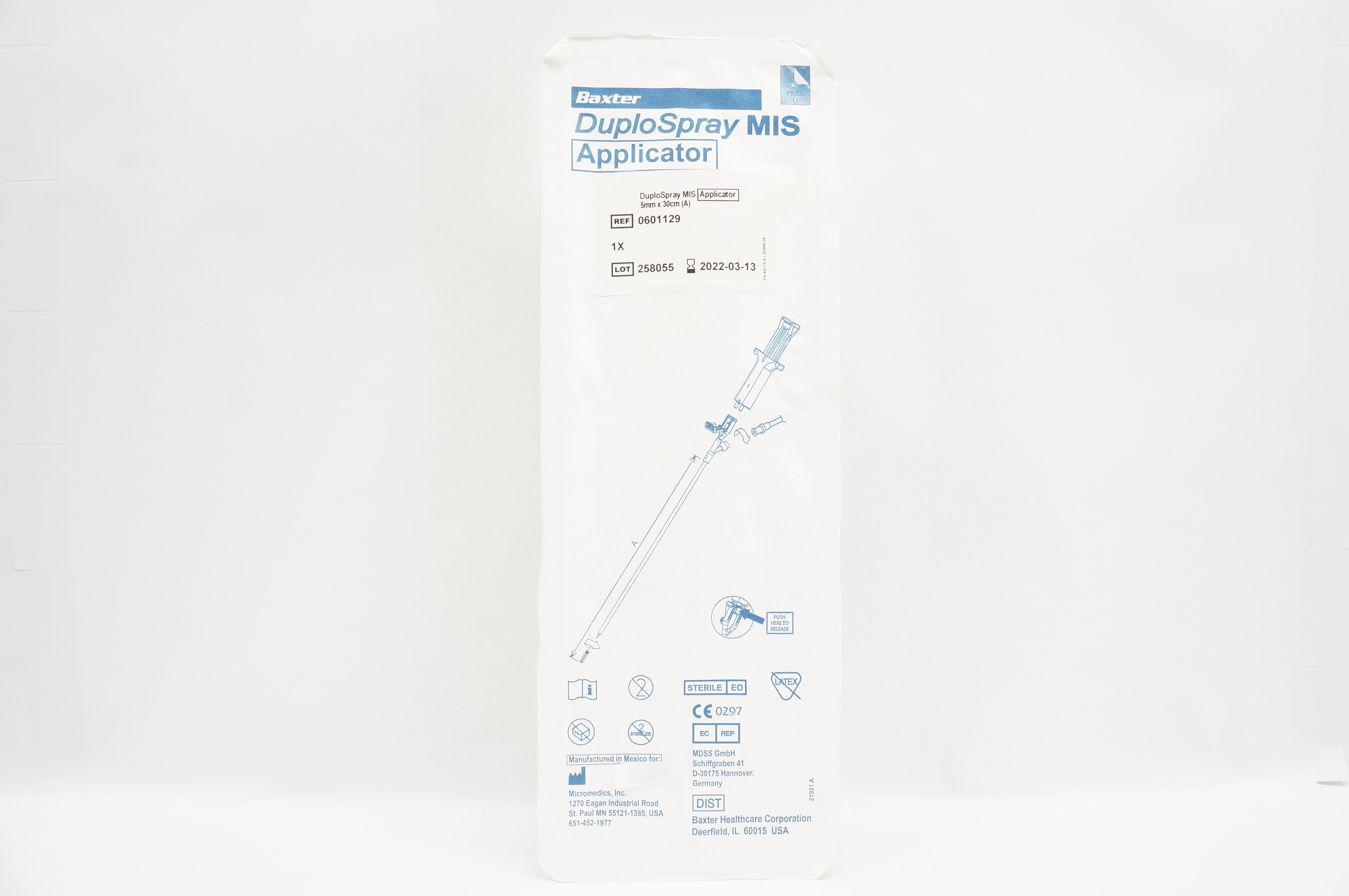 Baxter 0601129 DuploSpray MIS Applicator 5 mm x 30 cm