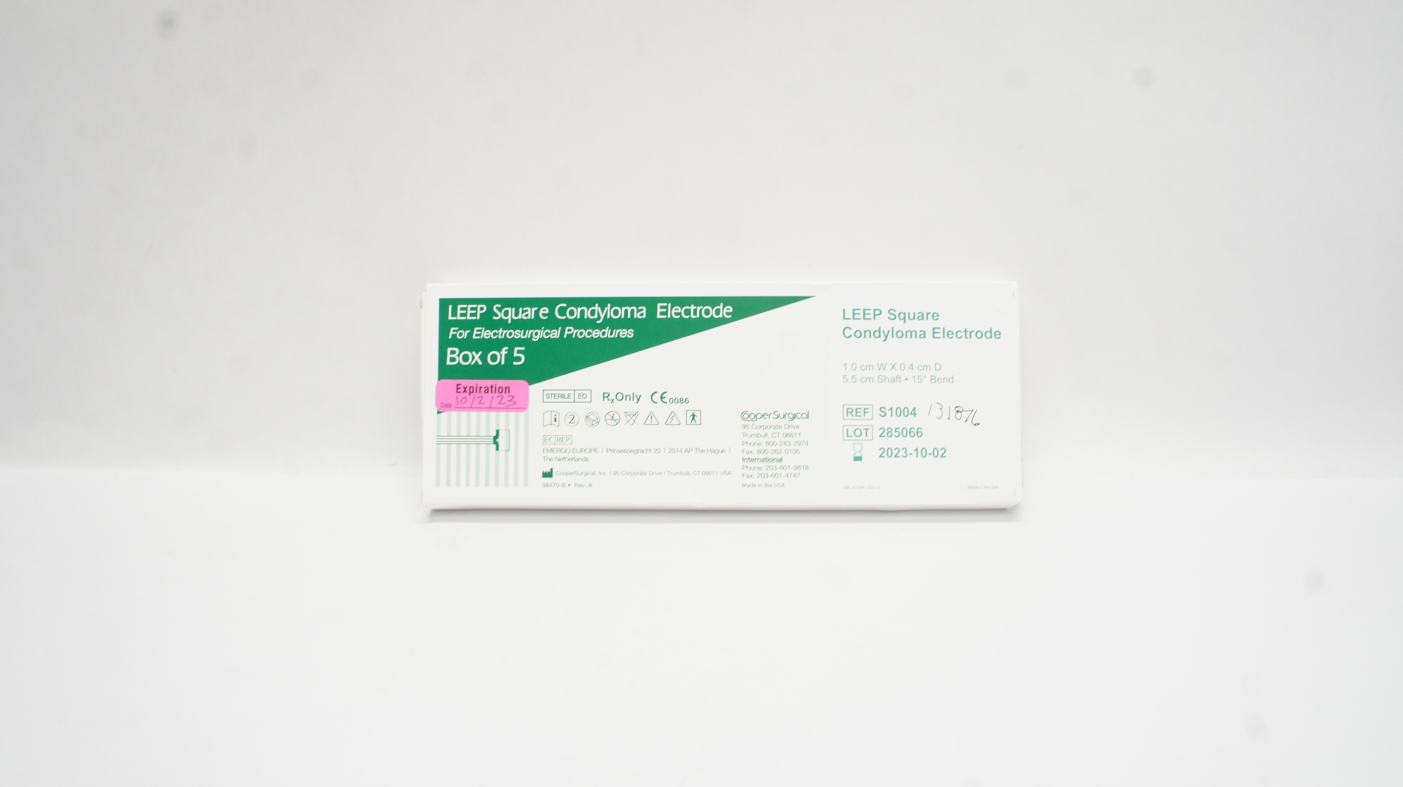 Cooper Surgical S1004 Condyloma Electrode 1.0cm x 0.4cm x 55cm (x) - Box of 4