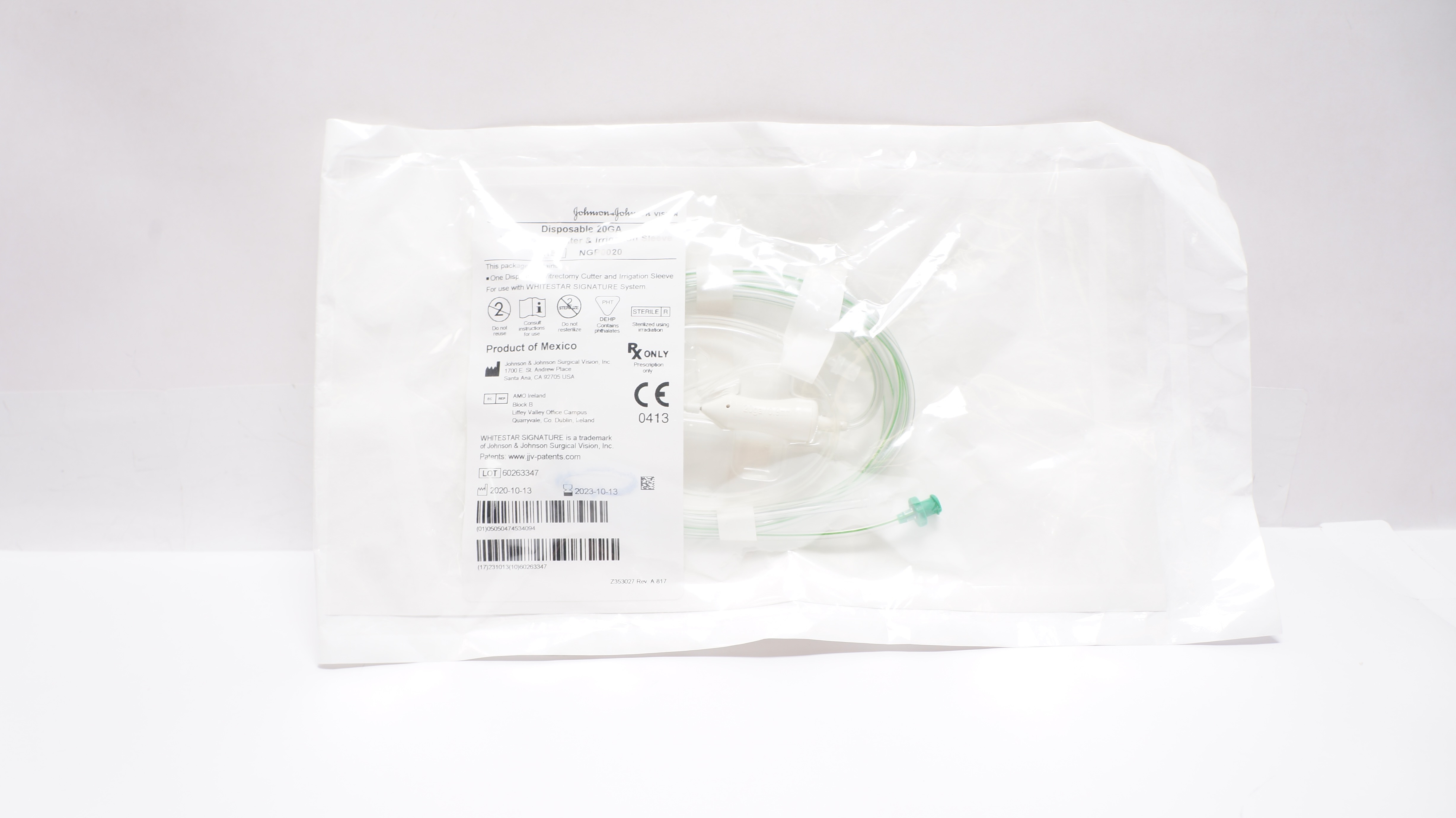 Johnson & Johnson NGP0020 Disposable Vitrectomy Cutter & Irrigation Sleeve (x)