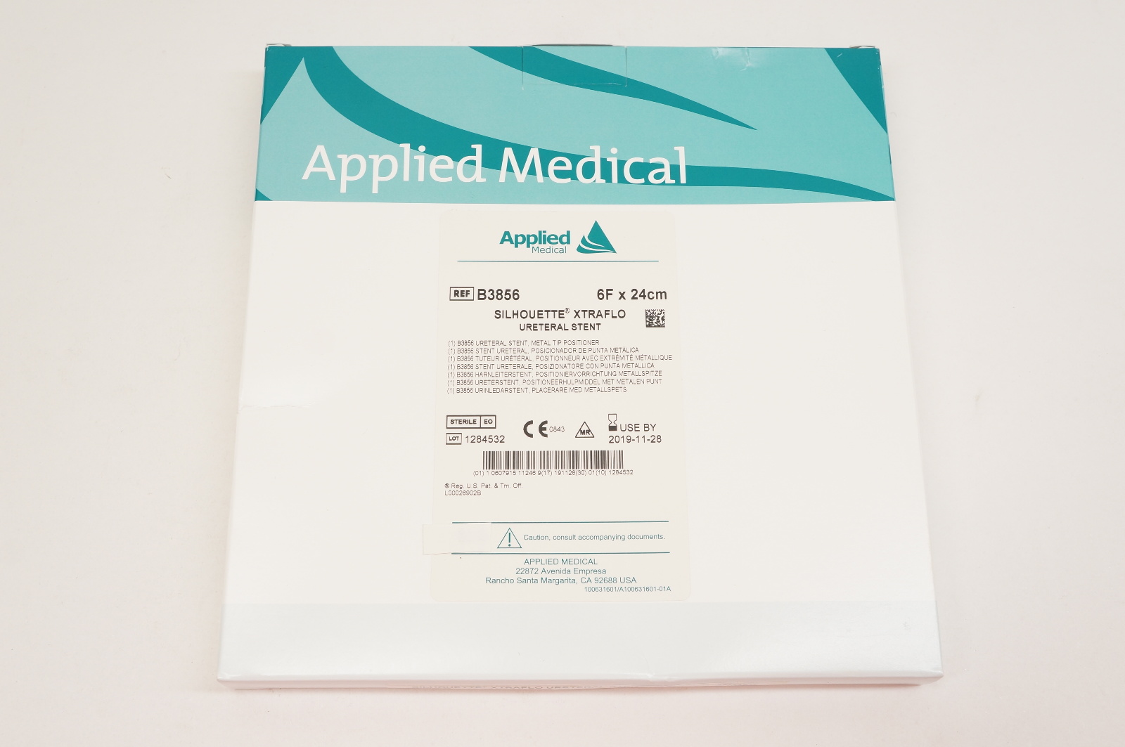 Applied Medical B3856 Shilhoutte Xtraflo Ureteral Stnt 6F x 24cm (x)