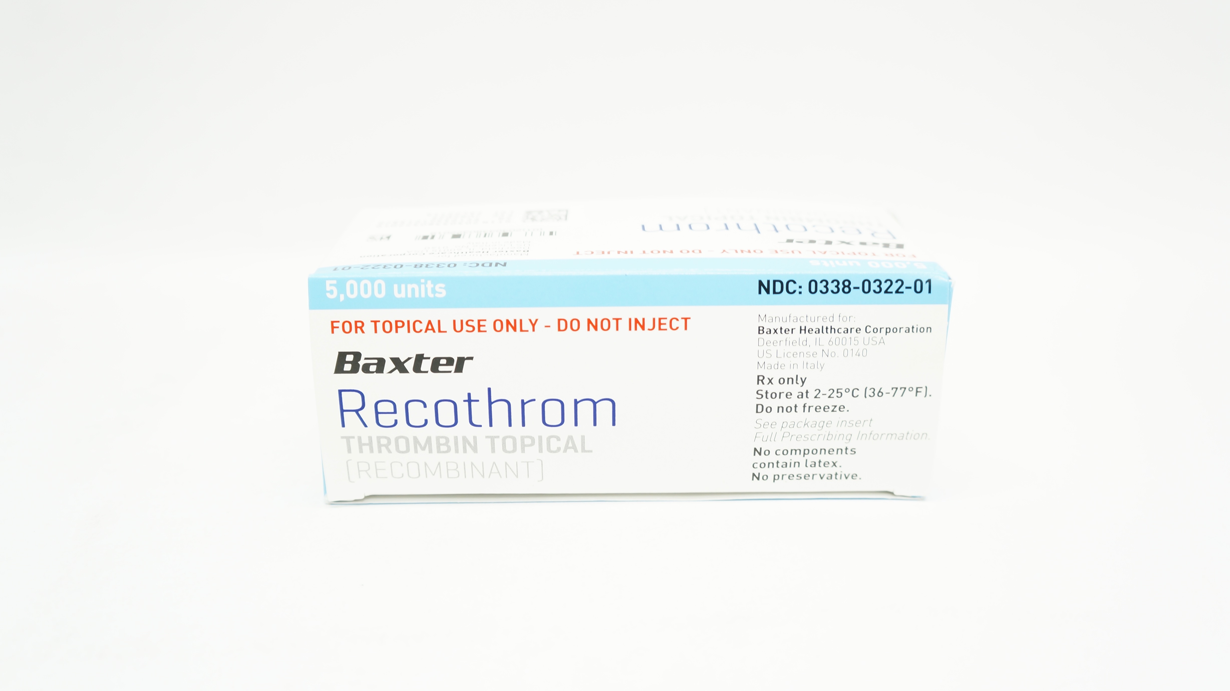 to1 ジェロム オソンミン　ポラロイド Baxter 0338-0322-01 Recothrom Thrombin Topical - 5.000 Units