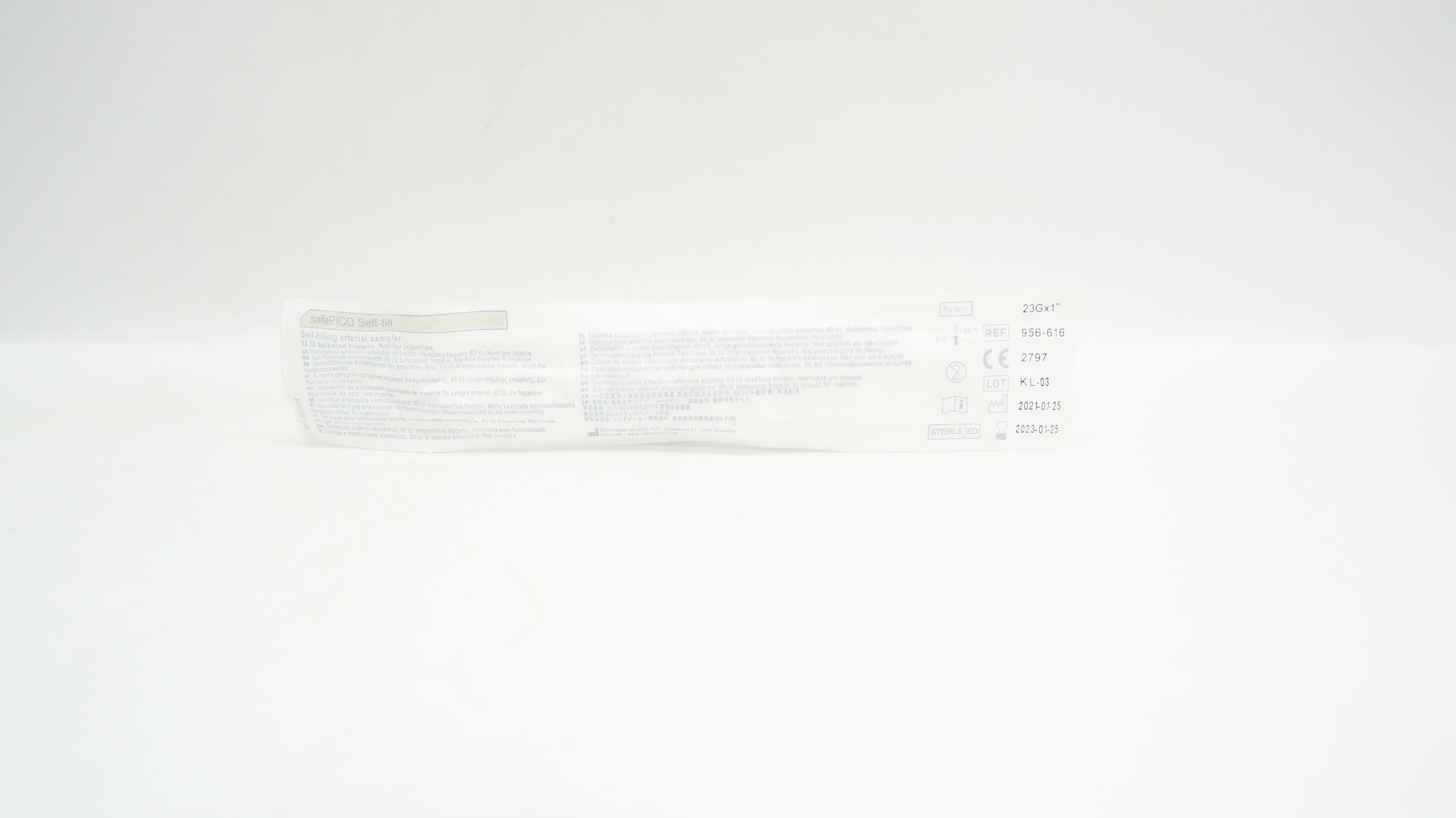 Radiometer 956-616 safePICO Arterial Blood Gas Sampling 23G x 1inch (x)