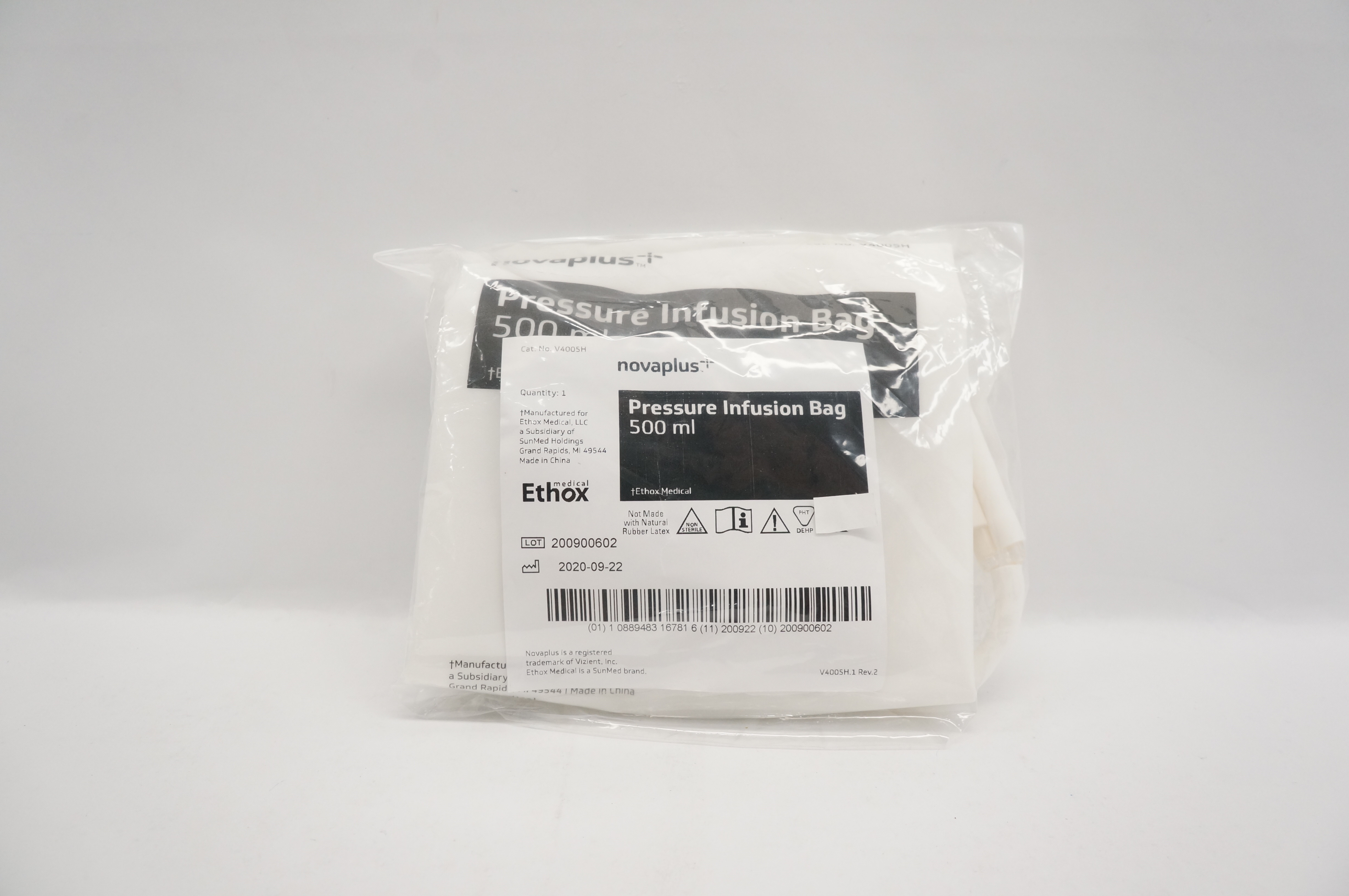 Ethox Medical V4005H SunMed Novaplus Pressure Infusion Bag 500mL