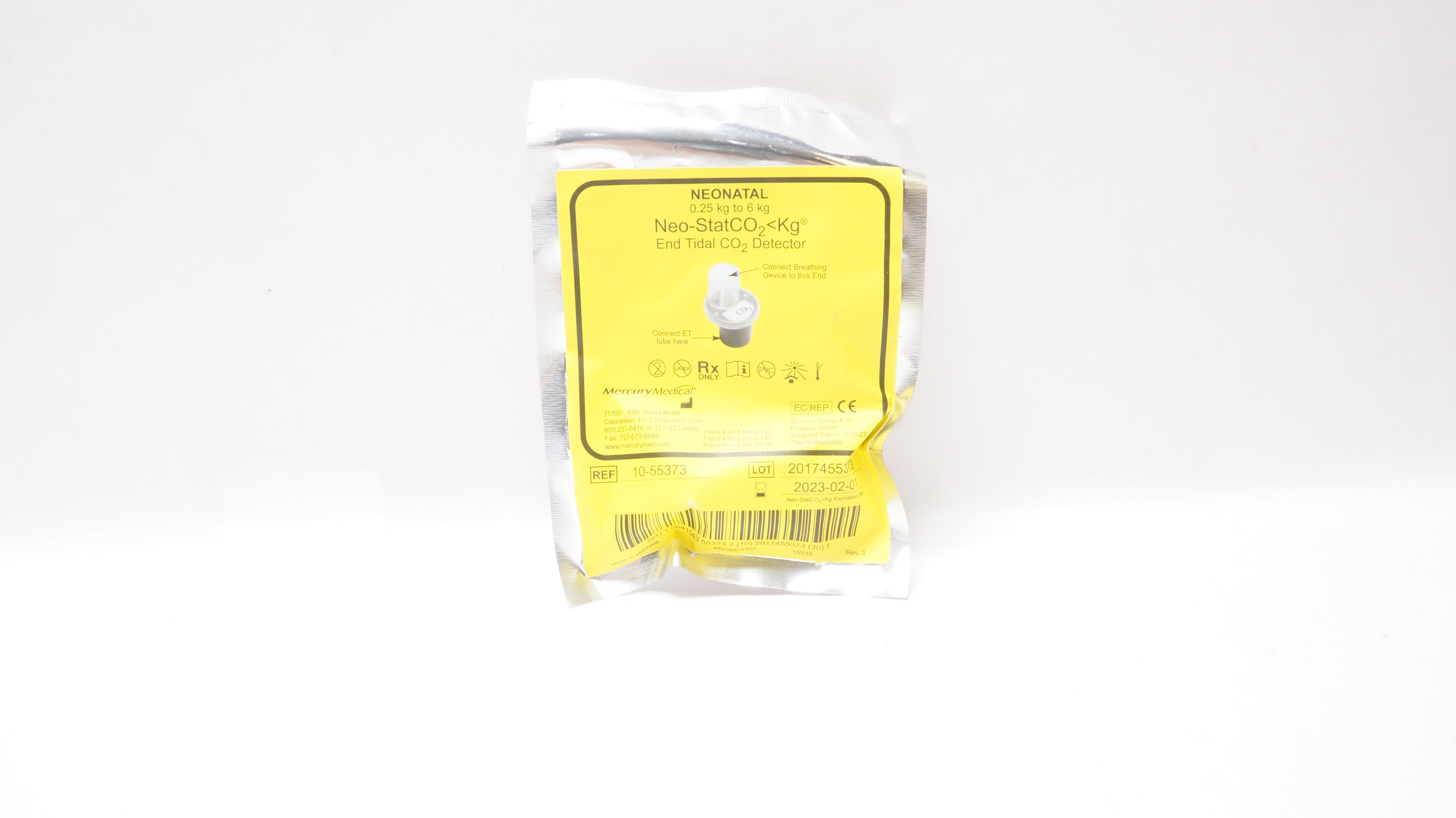 Mercury Medical 10-55373 NEONATAL Neo-StatCO2<Kg End Trial CO2 Detector (x)