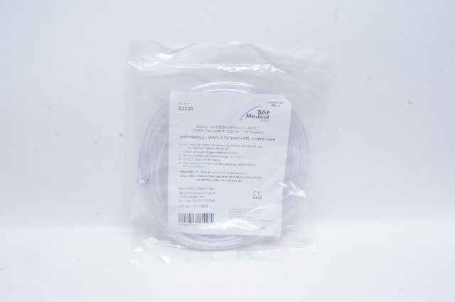 B&F Medical 33239 Nasal Oxygen Cannula - Adult Over-The-Ear Stylet W/ 7F.