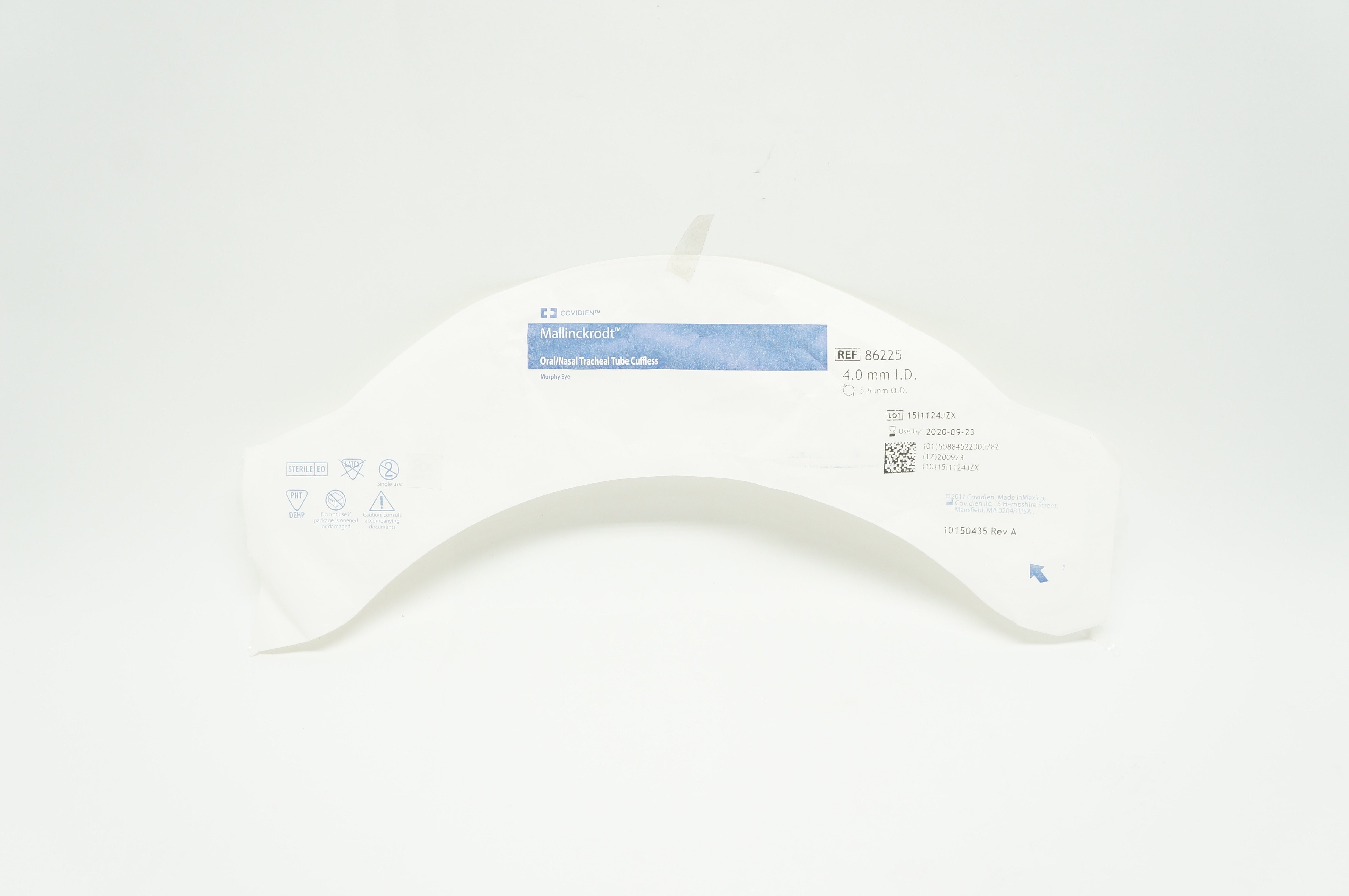 Covidien 86225 Mallinckrodt Uncuffed Tracheal Tube 4.0mm x 5.6mm (x)