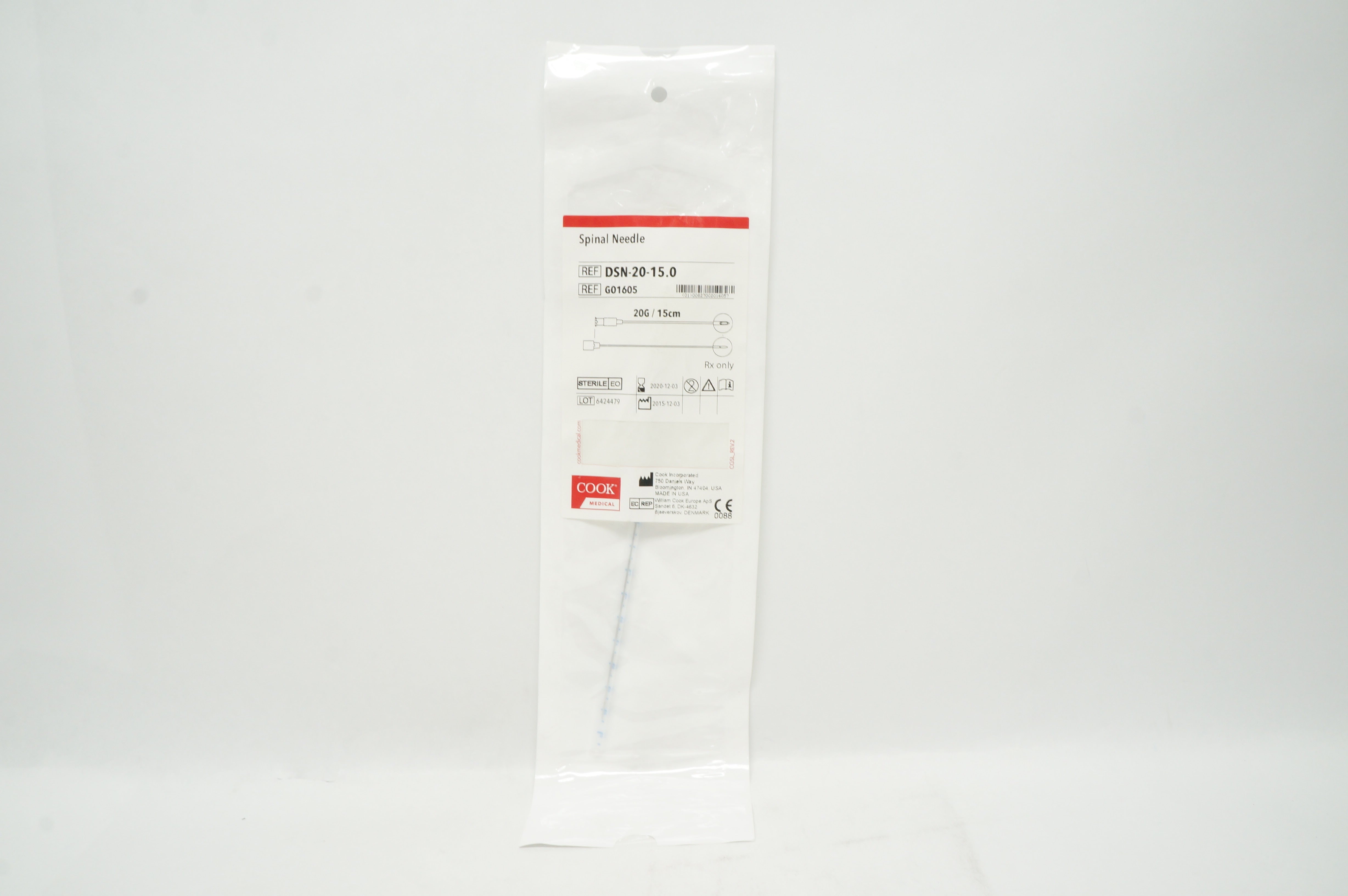 Cook Medical G01605 Spinal Ndle. 20G/15cm (x)