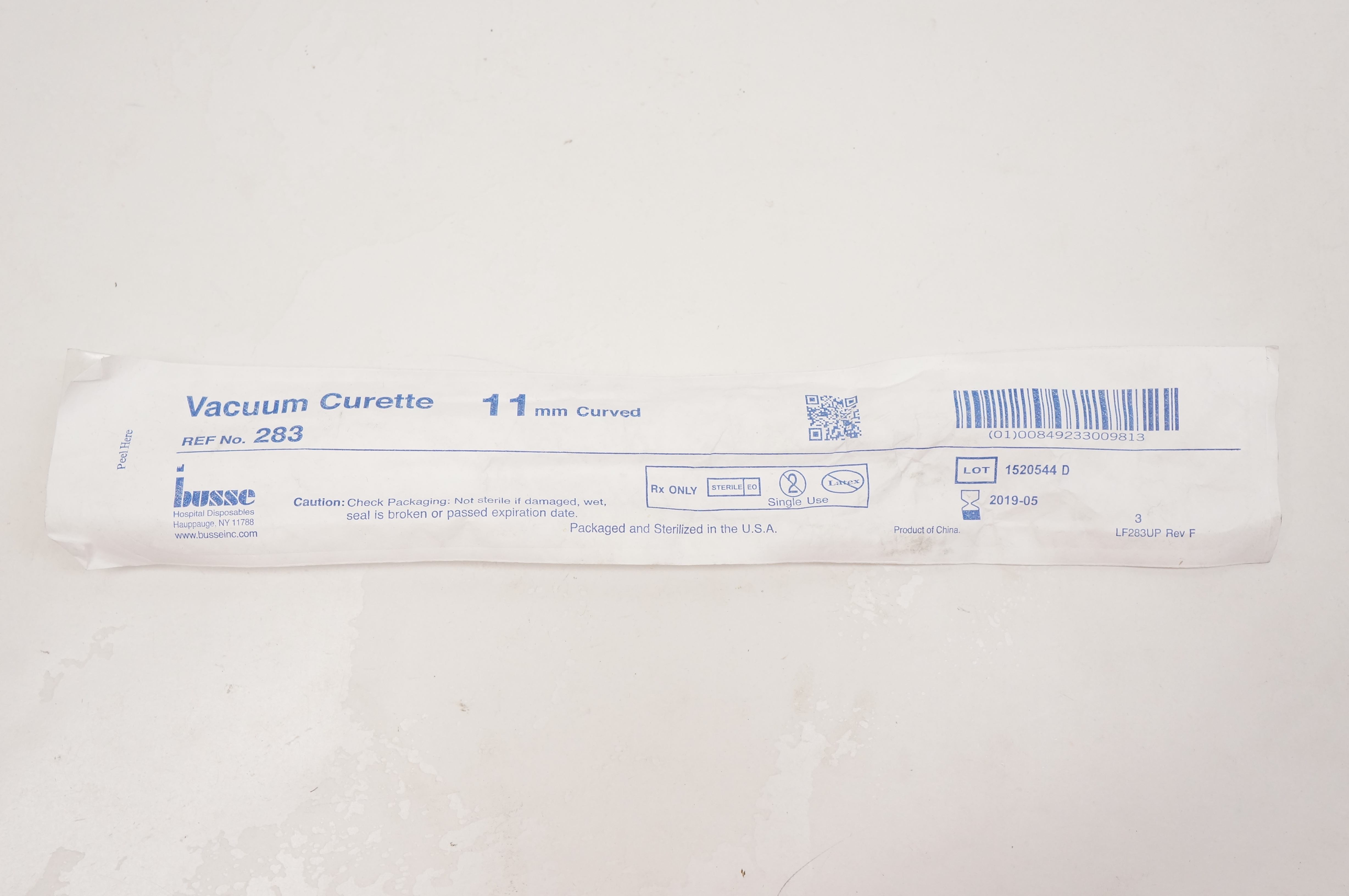 Busse 283 Vacuum Curette 11mm Curved (x)