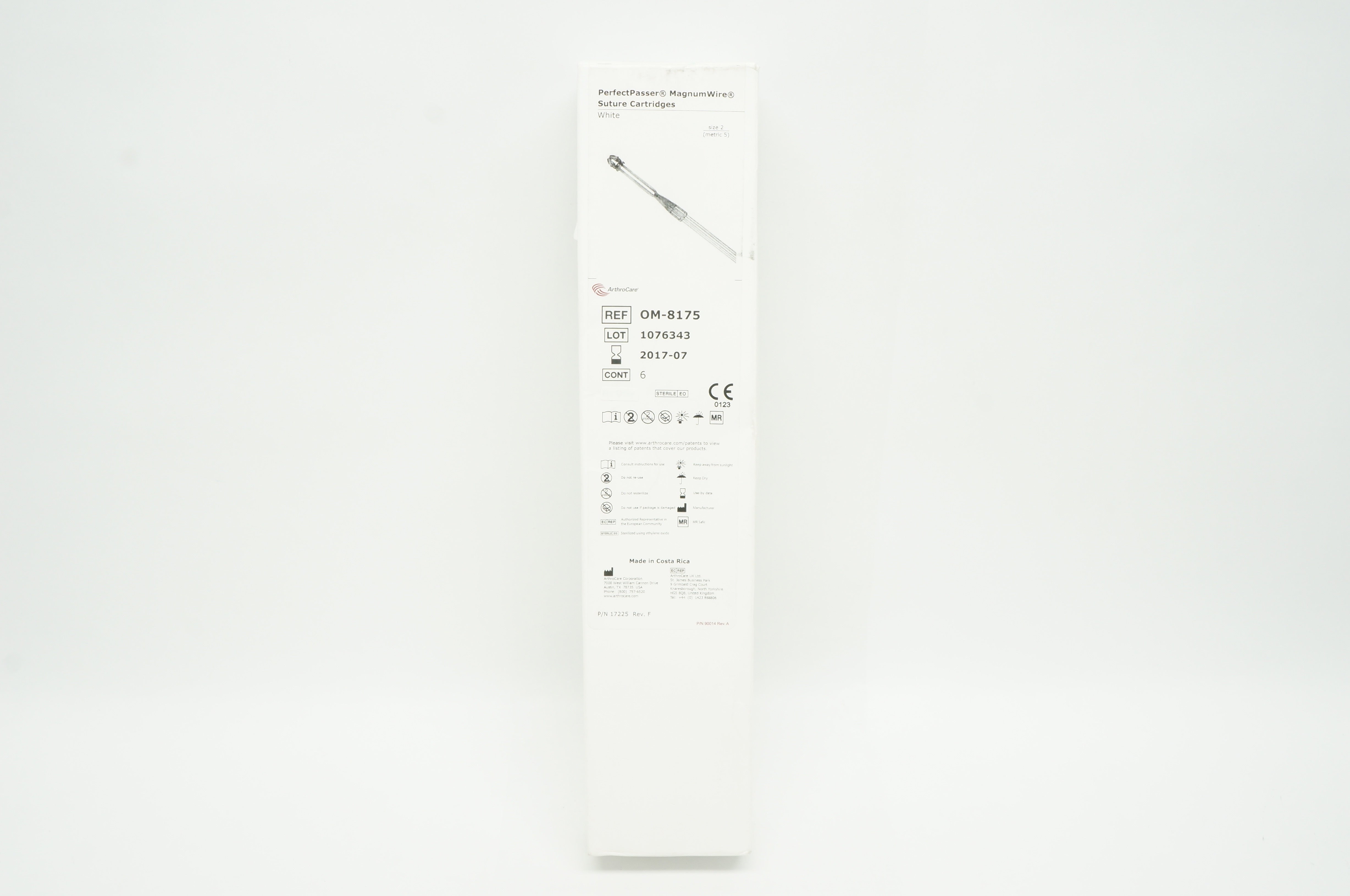 ArthroCare OM-8175 PerfectPasser Stre. Cartridges, White, 2 (x) - Box of 4
