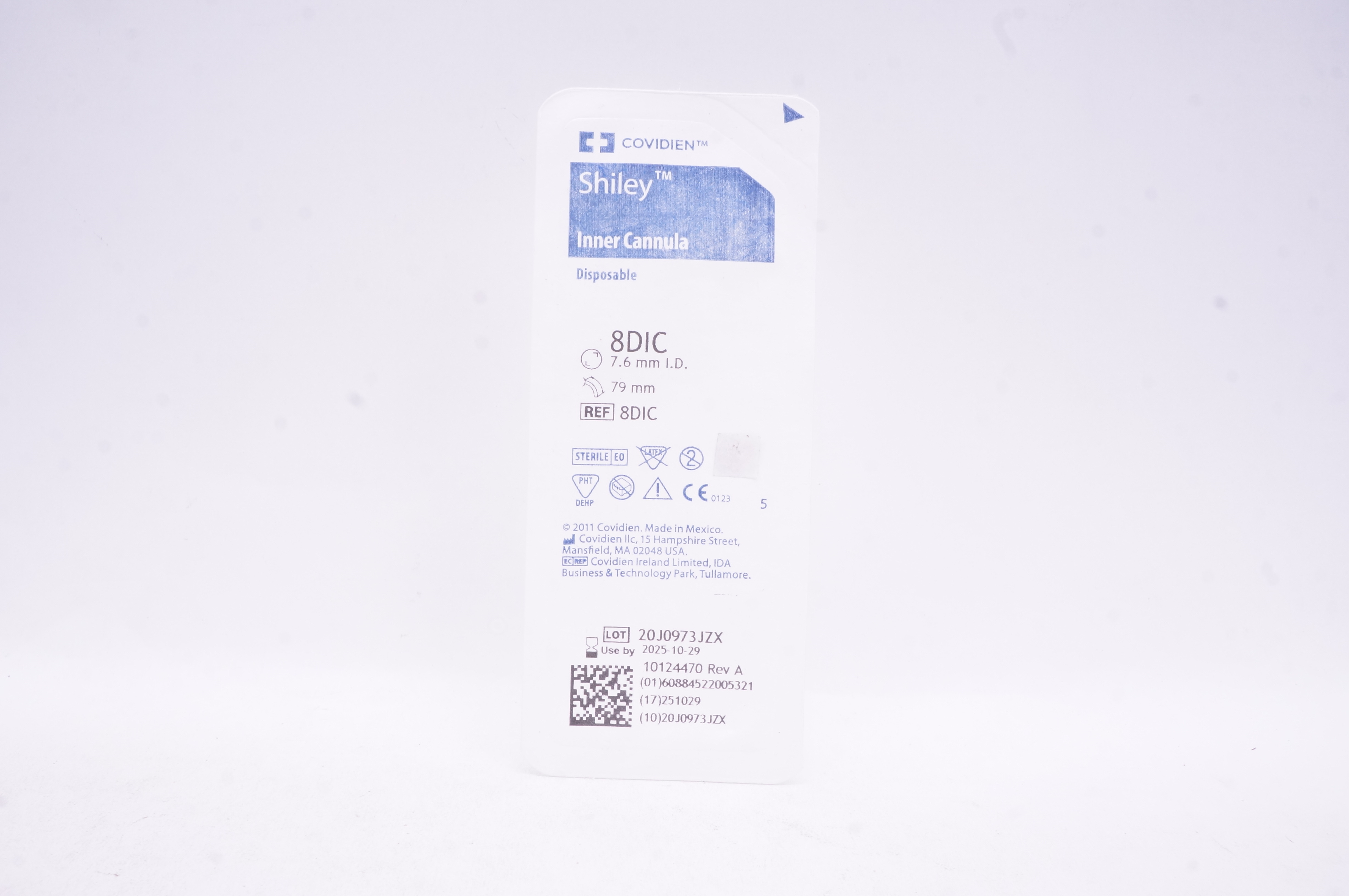 Covidien 8DIC Shiley Inner Cannula Disposable 7.6mm I.D. x 79mm