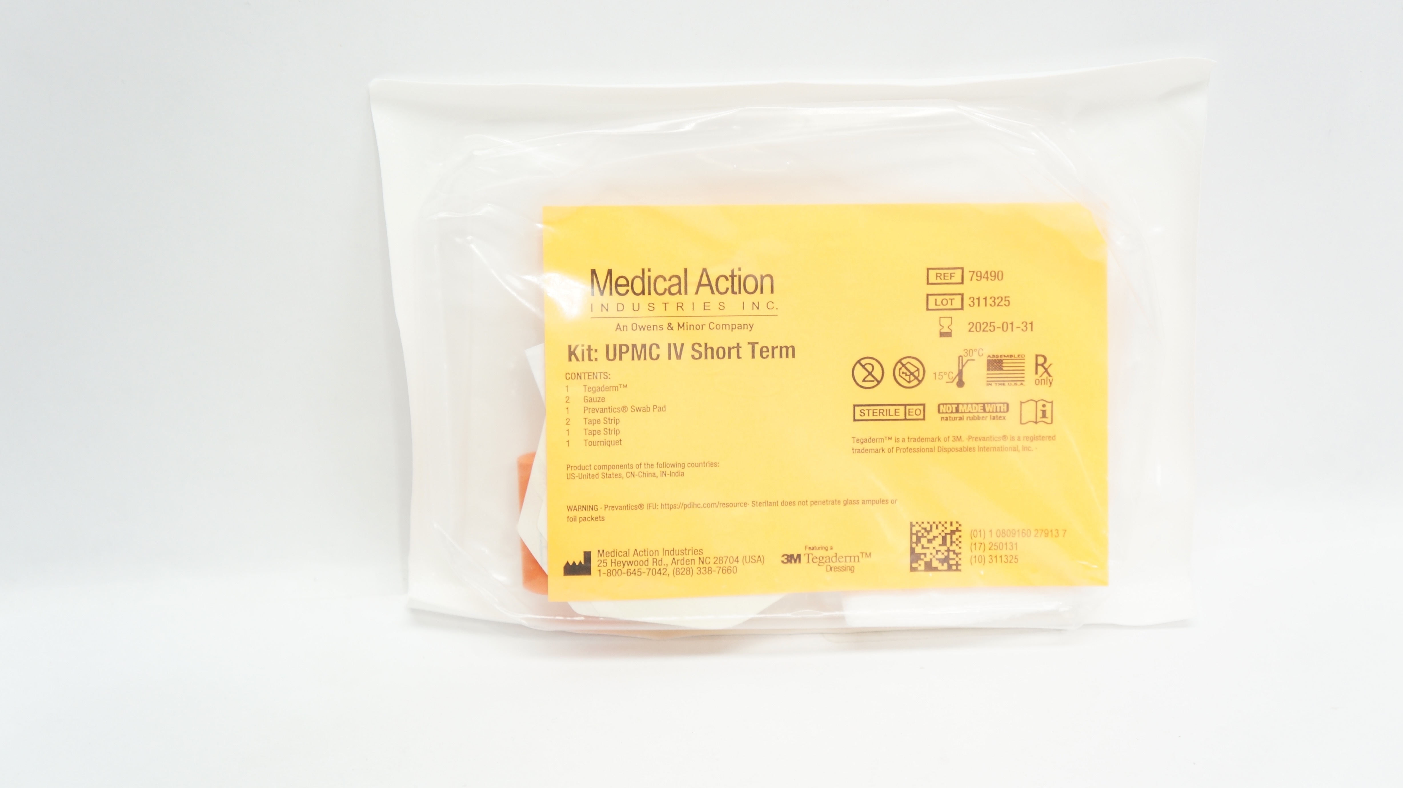 Medical Action 79490 3M Tegaderm Dressing  Kit: UPMC IV Short Term