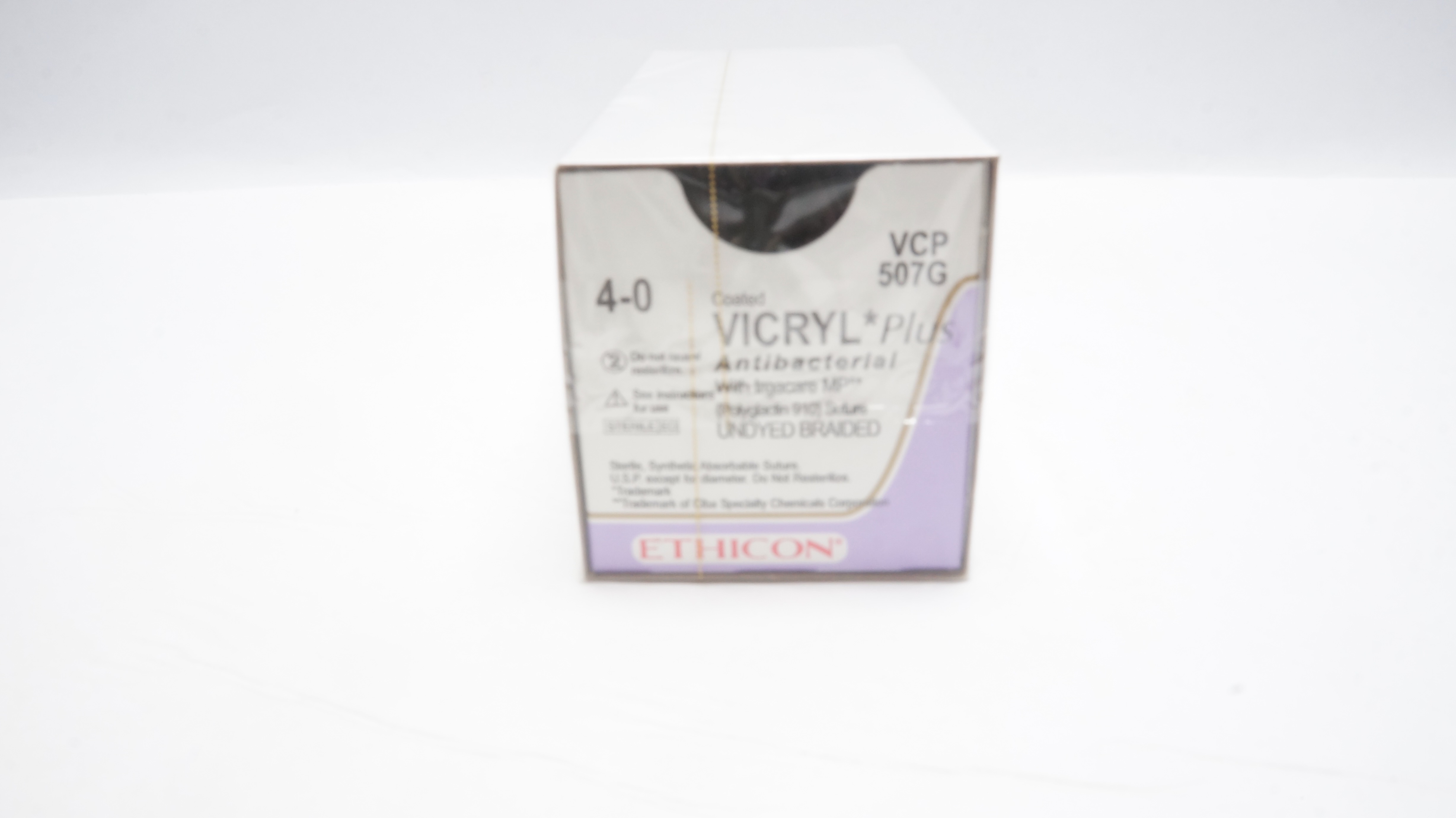 Ethicon VCP507G 4-0 Coated VICRYL Plus UNDYED 18in. Stre. PS-4 16mm(x)-Box of 12