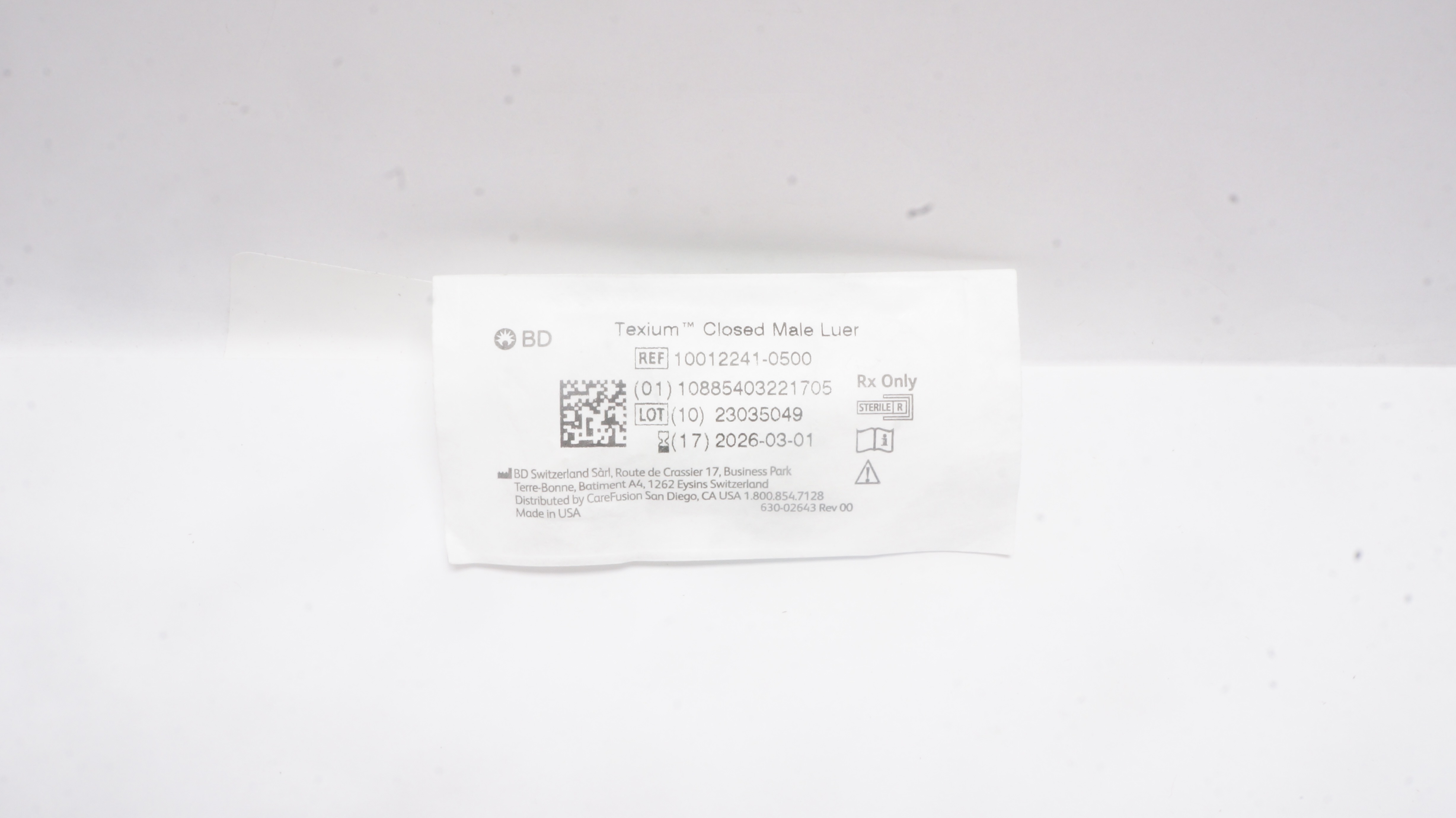 BD 10012241-0500 Texium Closed Male Luer