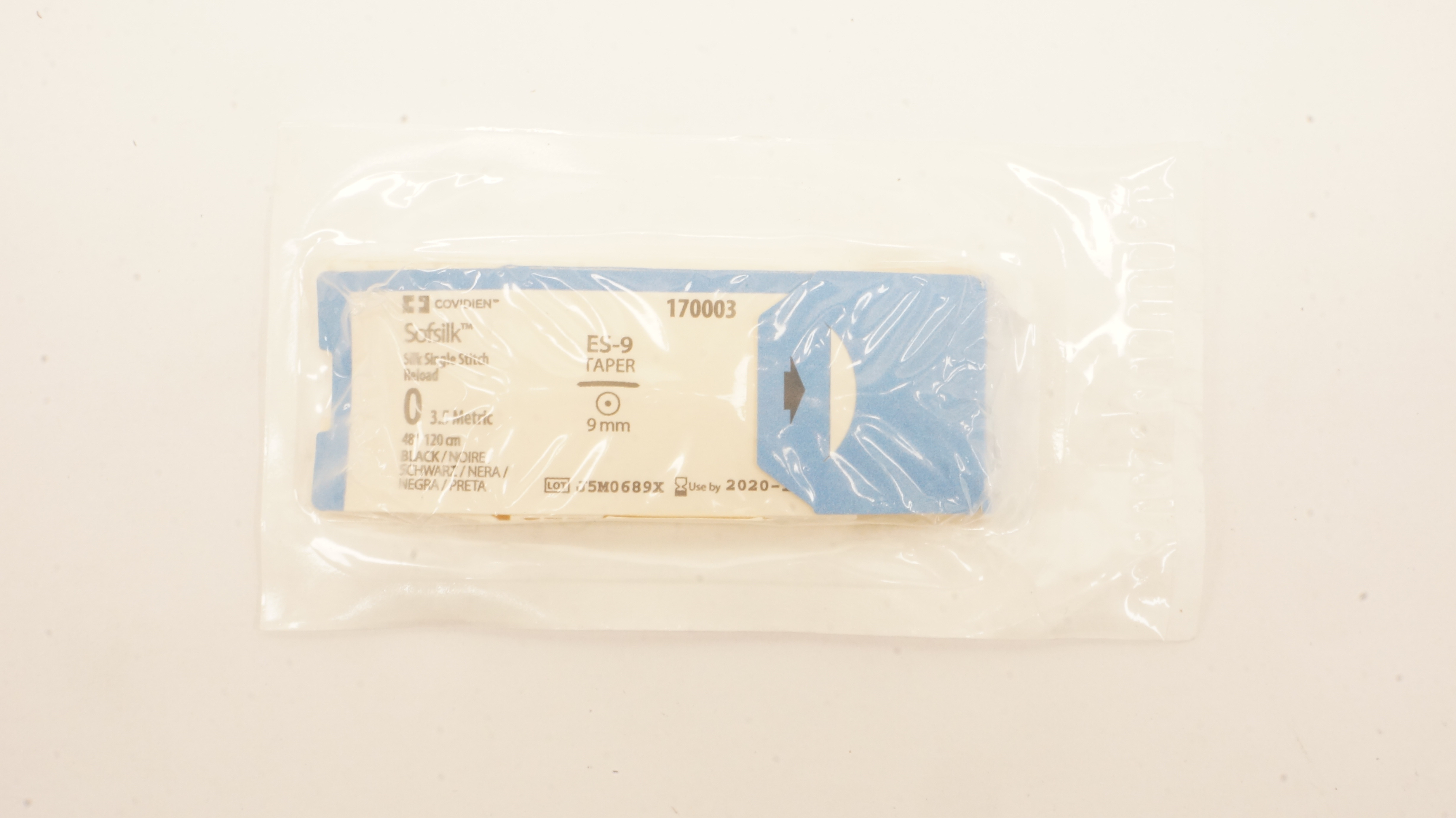 Covidien 170003 0 Sofsilk Silk Single Stitch Reload, ES-9 Taper 9mm, 48inch (x)