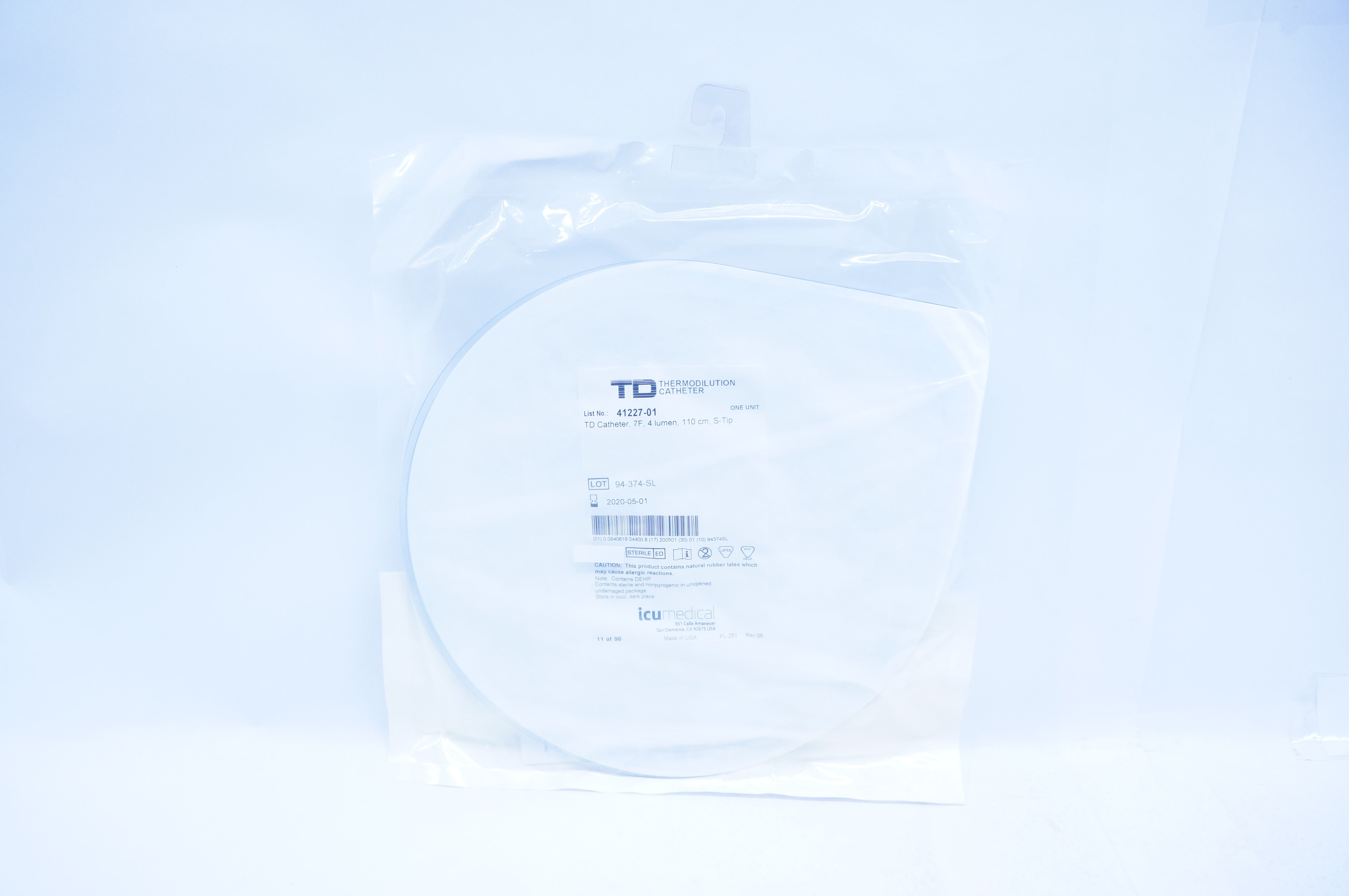 Icumedical 41227-01 Thermodilution Cath., 7F, 4 lumen, 110cm, S-Tip (x)
