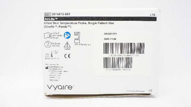 Vyaire 2074816-001 AirLife Infant Skin Temperature Probe - Box of 5