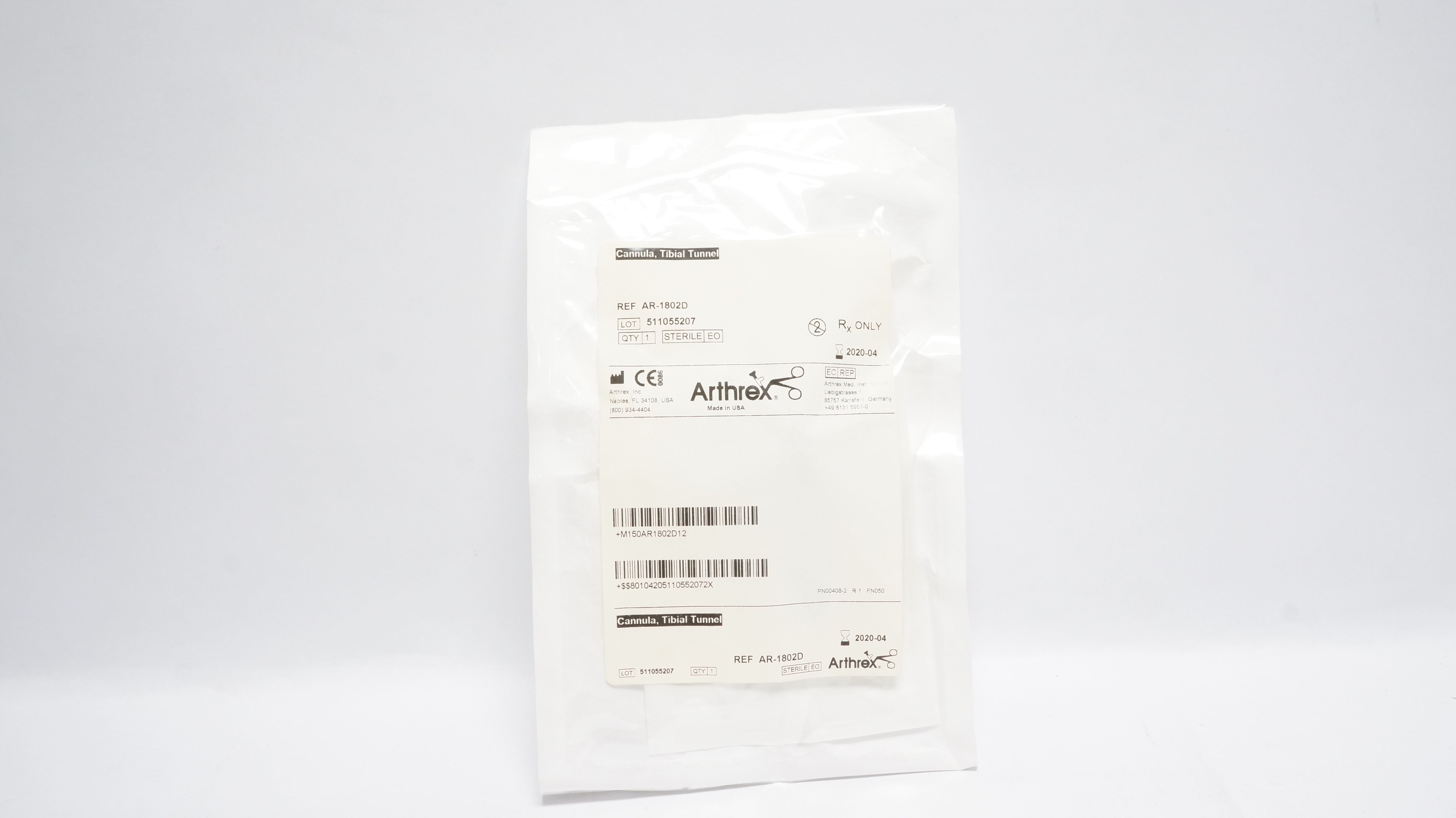 Arthrex AR-1802D Cannula, Tibial Tunnel (x)