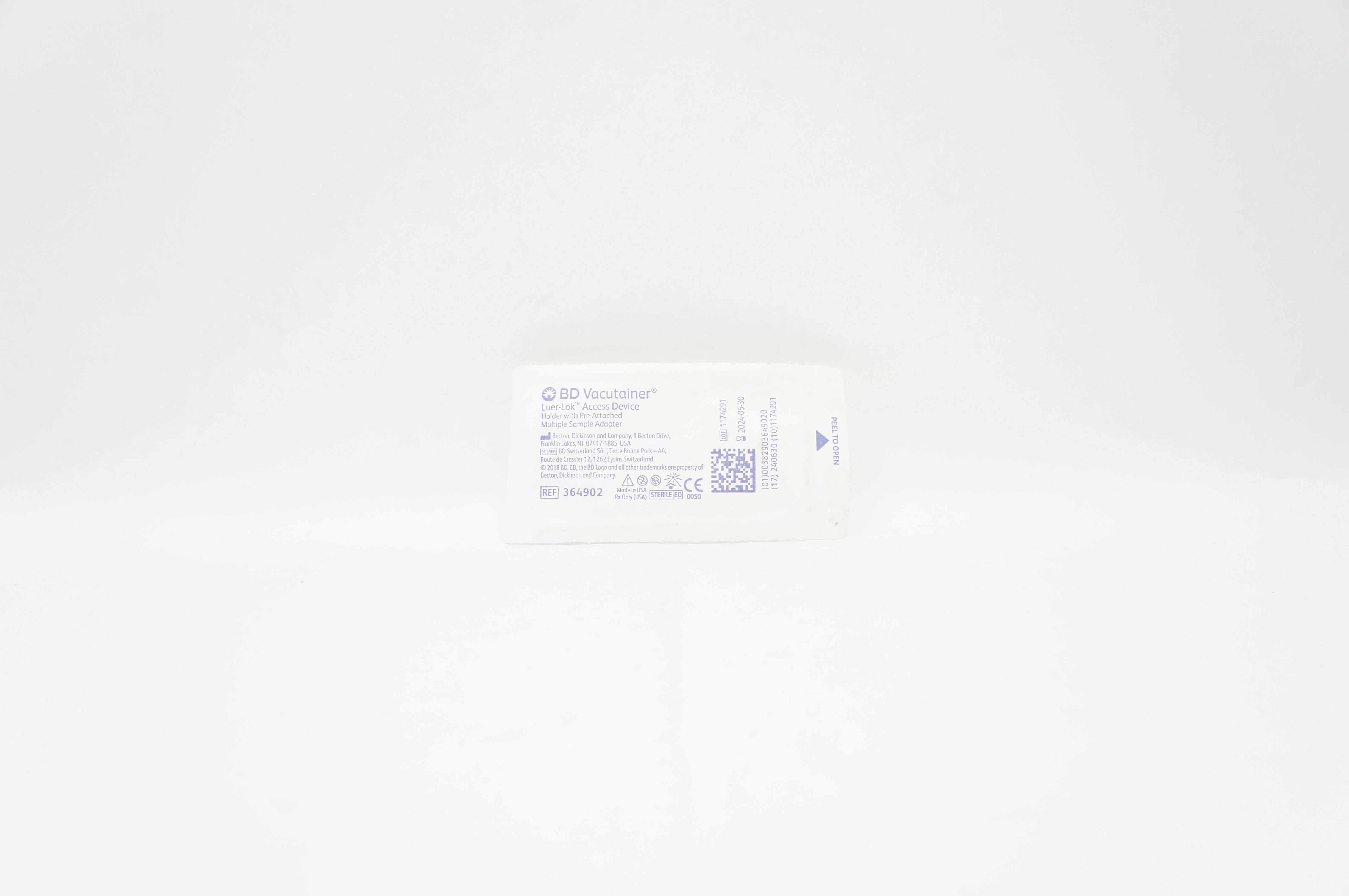 BD 364902 Vacutainer Luer-Lok Access Device Holder w/Multiple Sample Adapter
