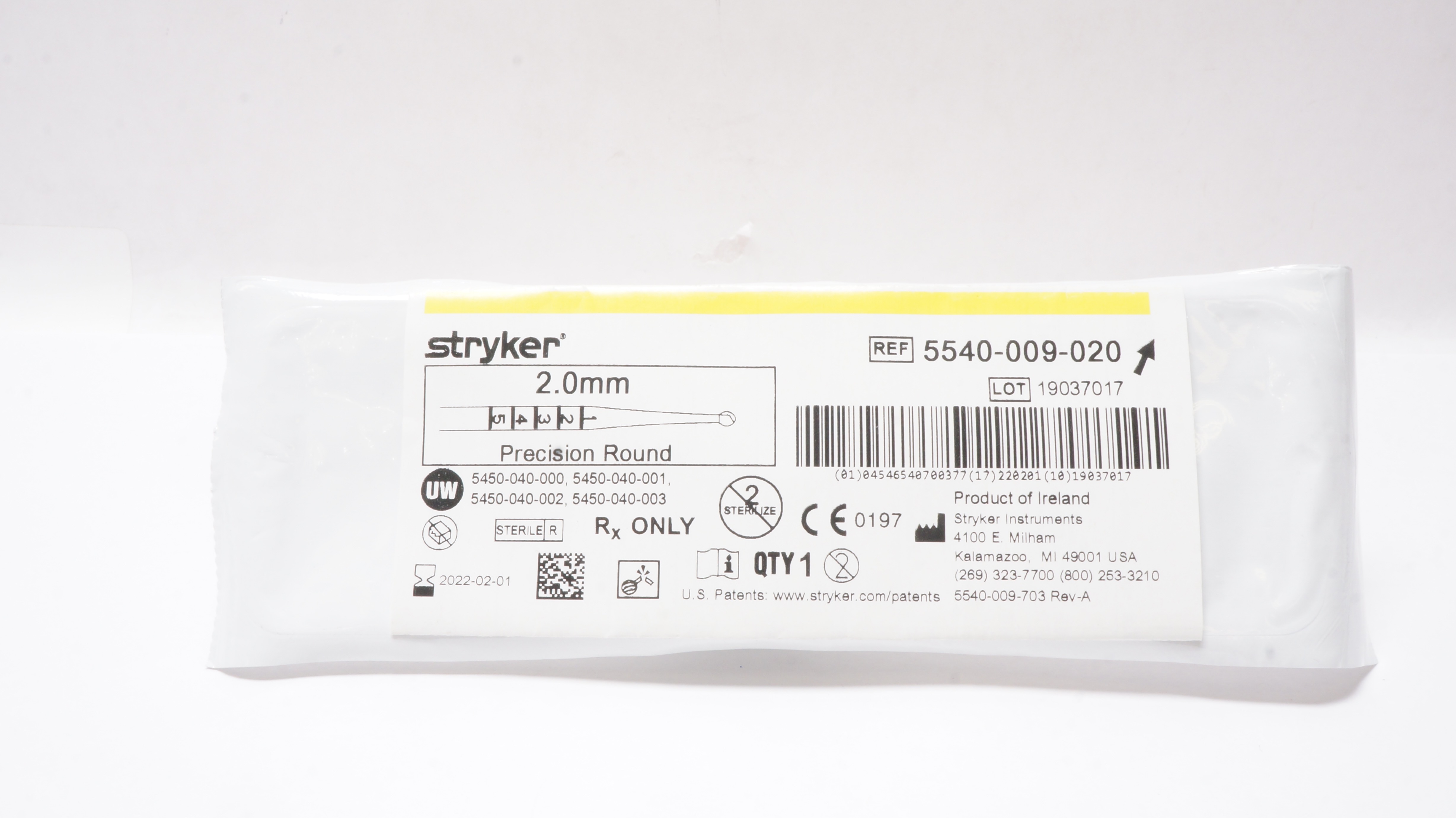 Stryker 5540-009-020 Precision Round 2.0 mm (x)