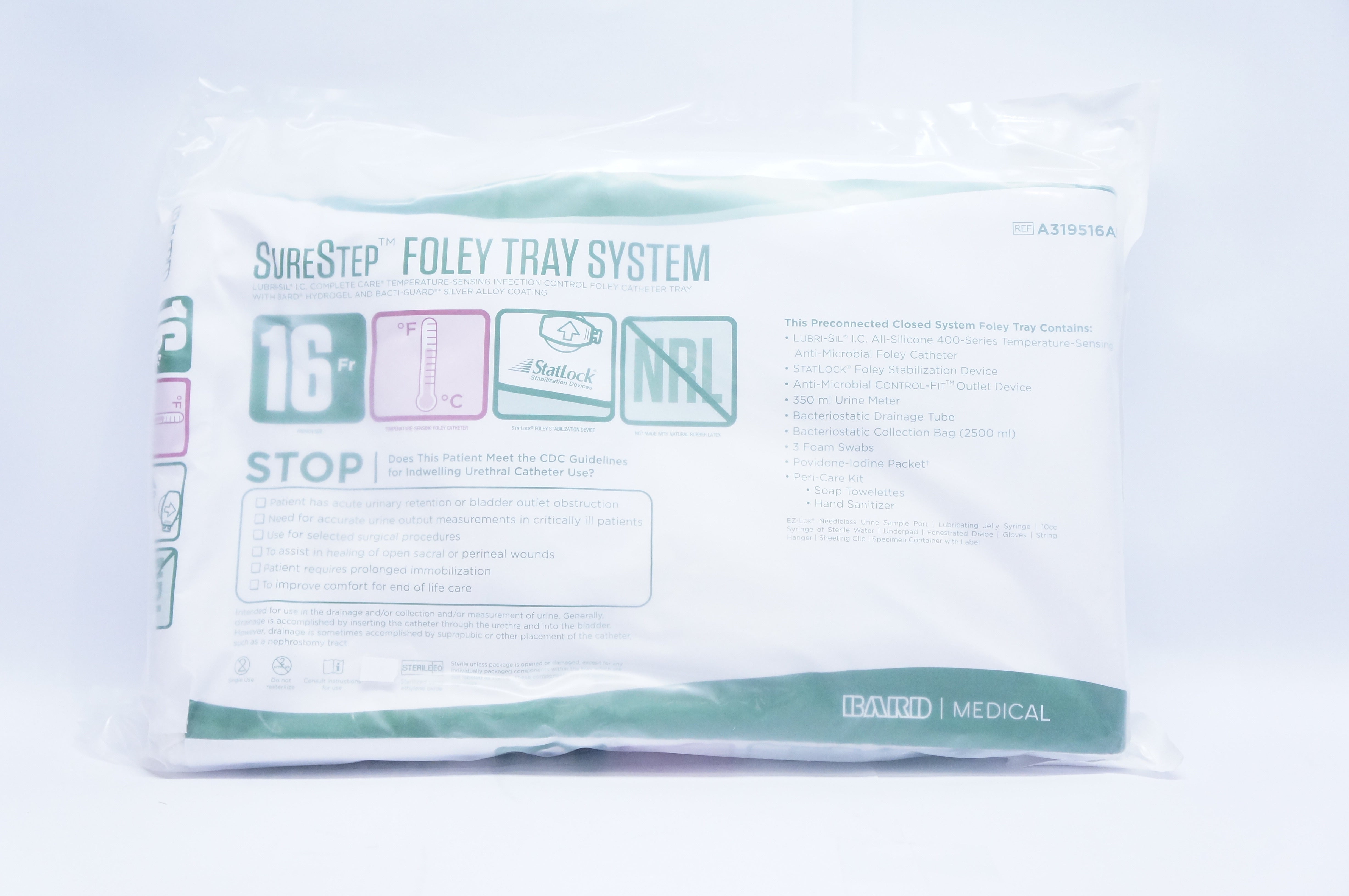 Bard A319516A SureStep Foley Tray System 16Fr.