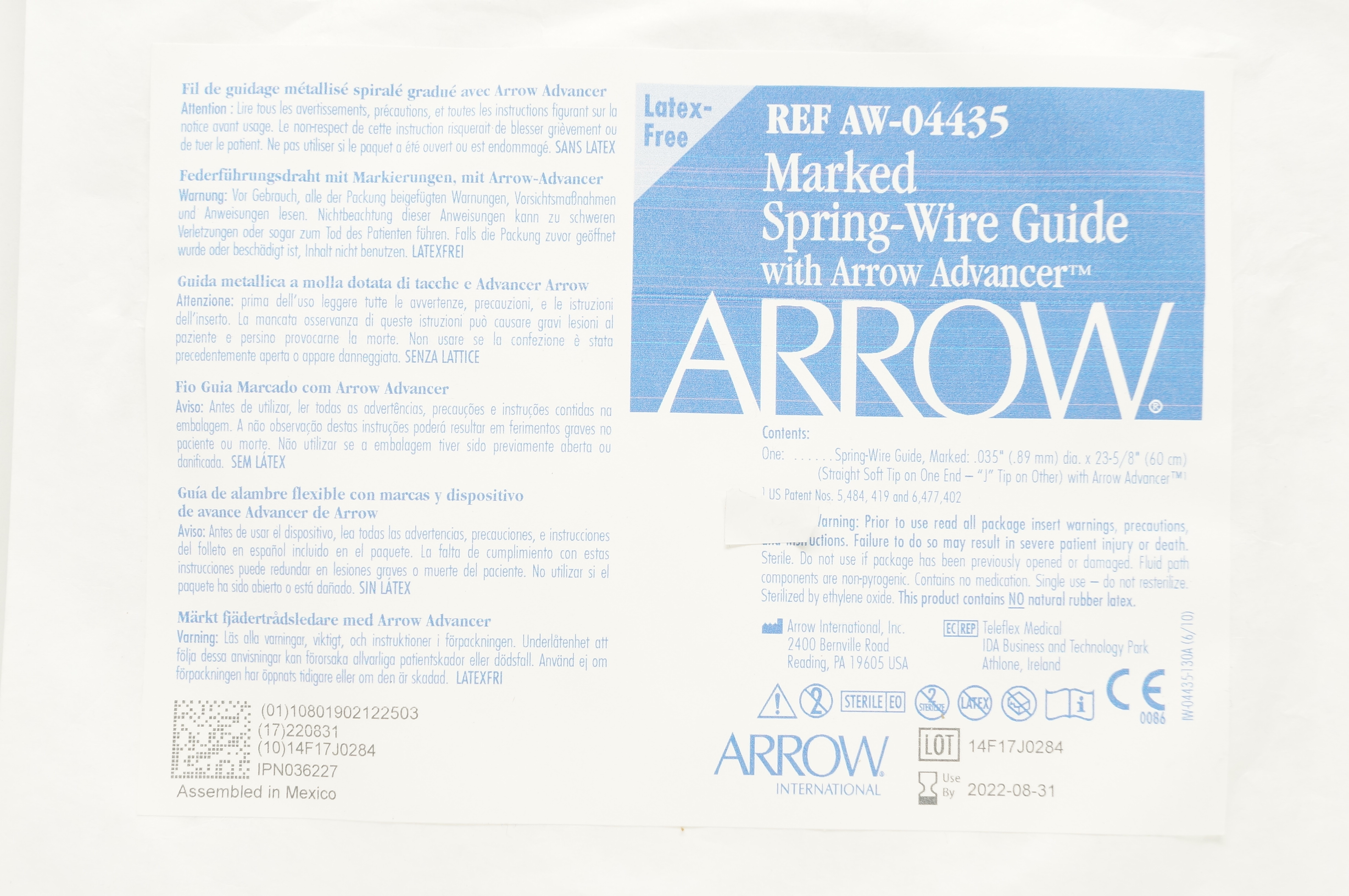 Arrow AW-04435 Marked Spring-Wire Guide W/Arrow Advancer