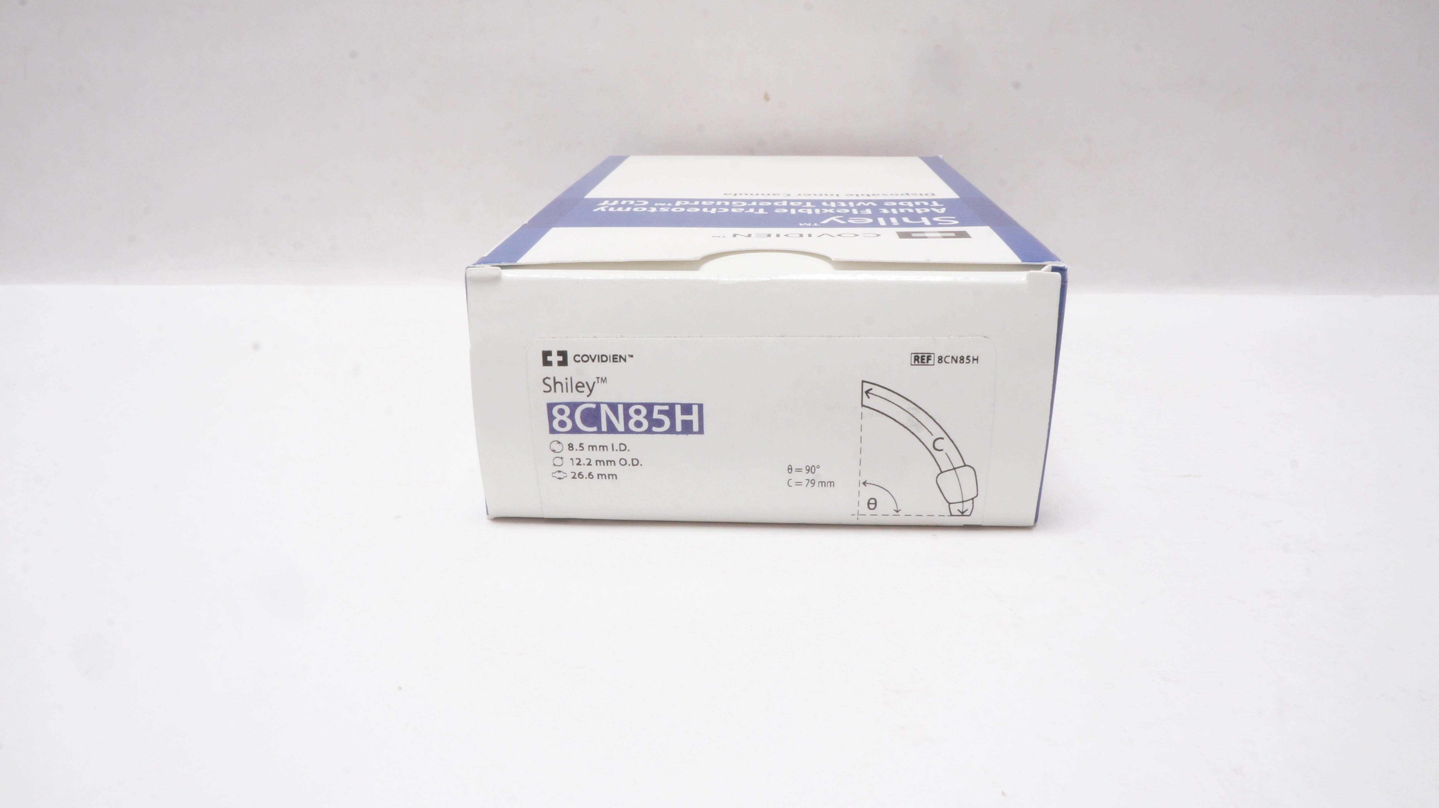 Covidien 8CN85H Shiley Adult Flexible Tracheostomy Tube 8.5ID x 12.2OD x 26.6mm