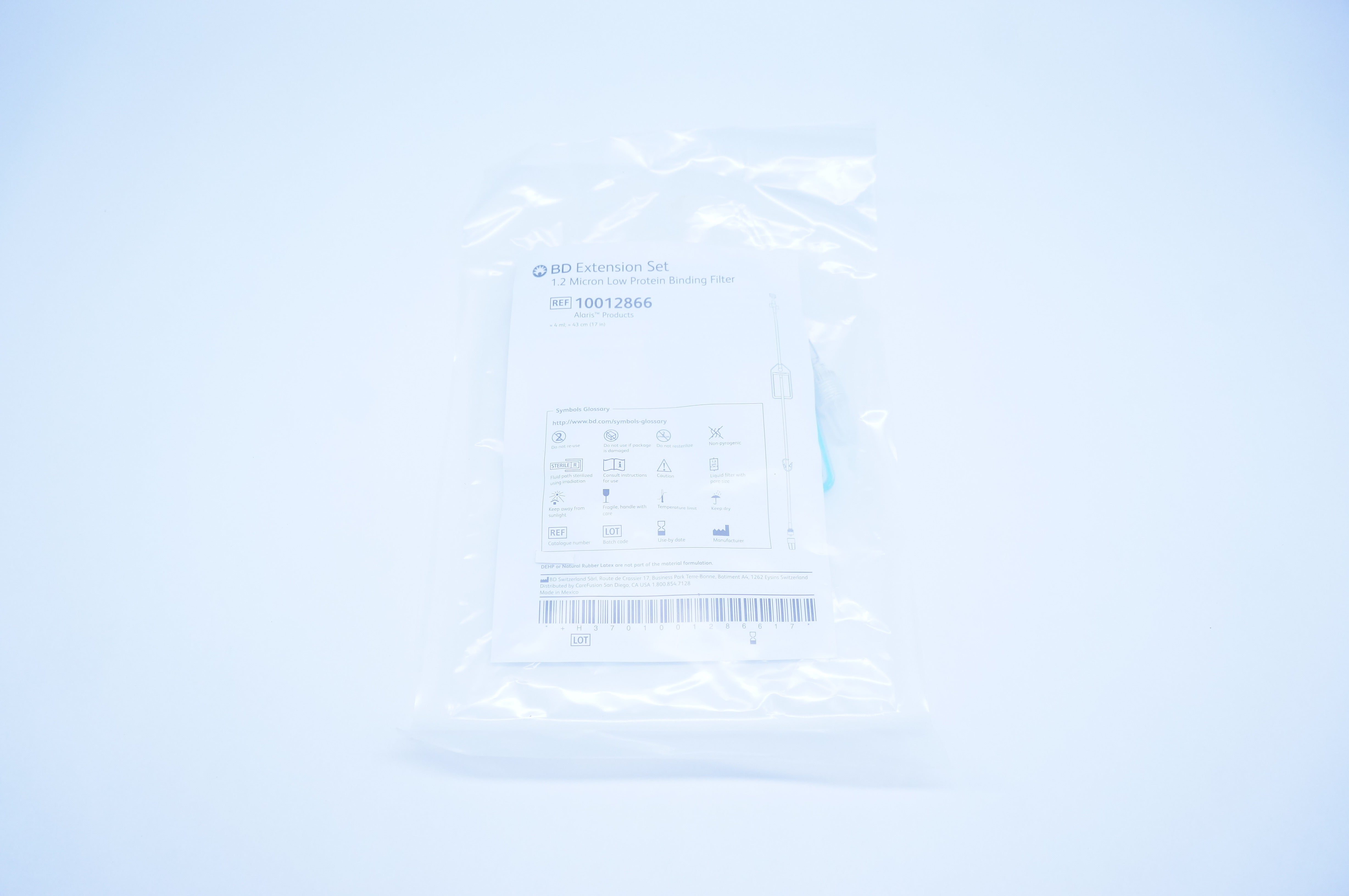 BD 10012866 Extension Set 1.2 Micron Low Protein Binding Filter 4ml x 17inch