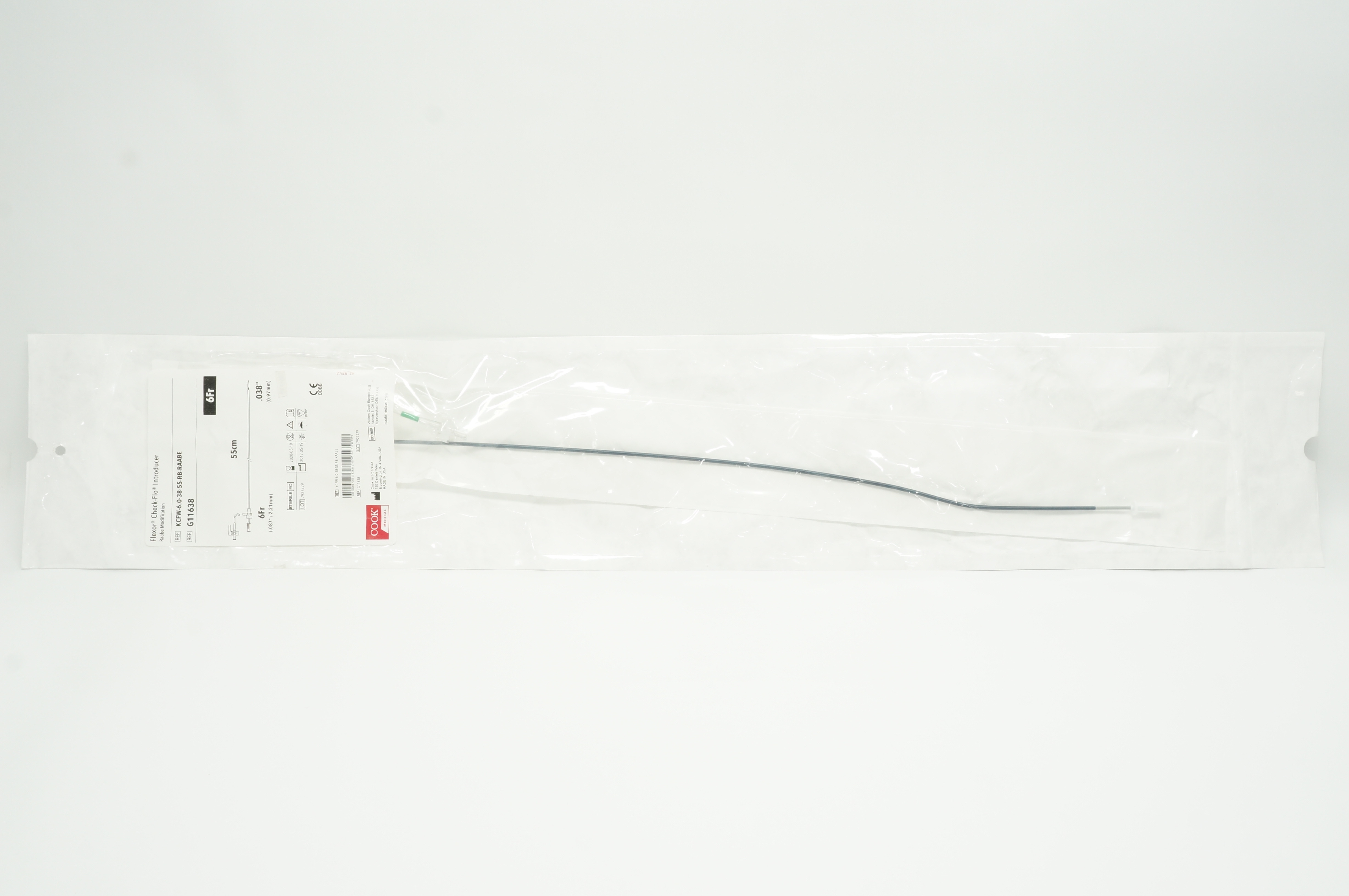Cook Medical G11638 Flexor Check-Flo Introducer Raabe Modification 6Fr x55cm (x)