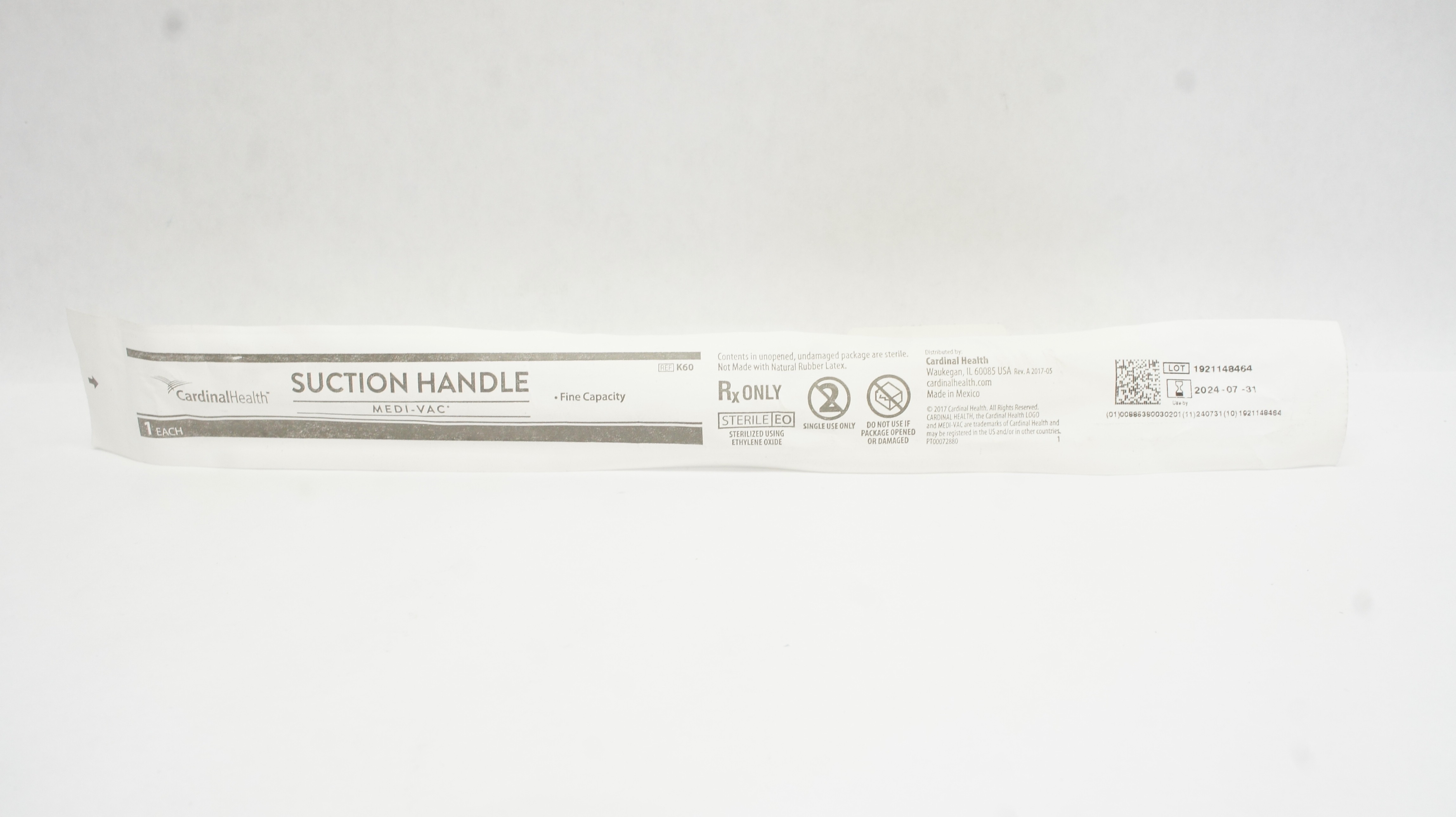 Cardinal Health K60 Medi-Vac Suction Cath., Fine Capacity