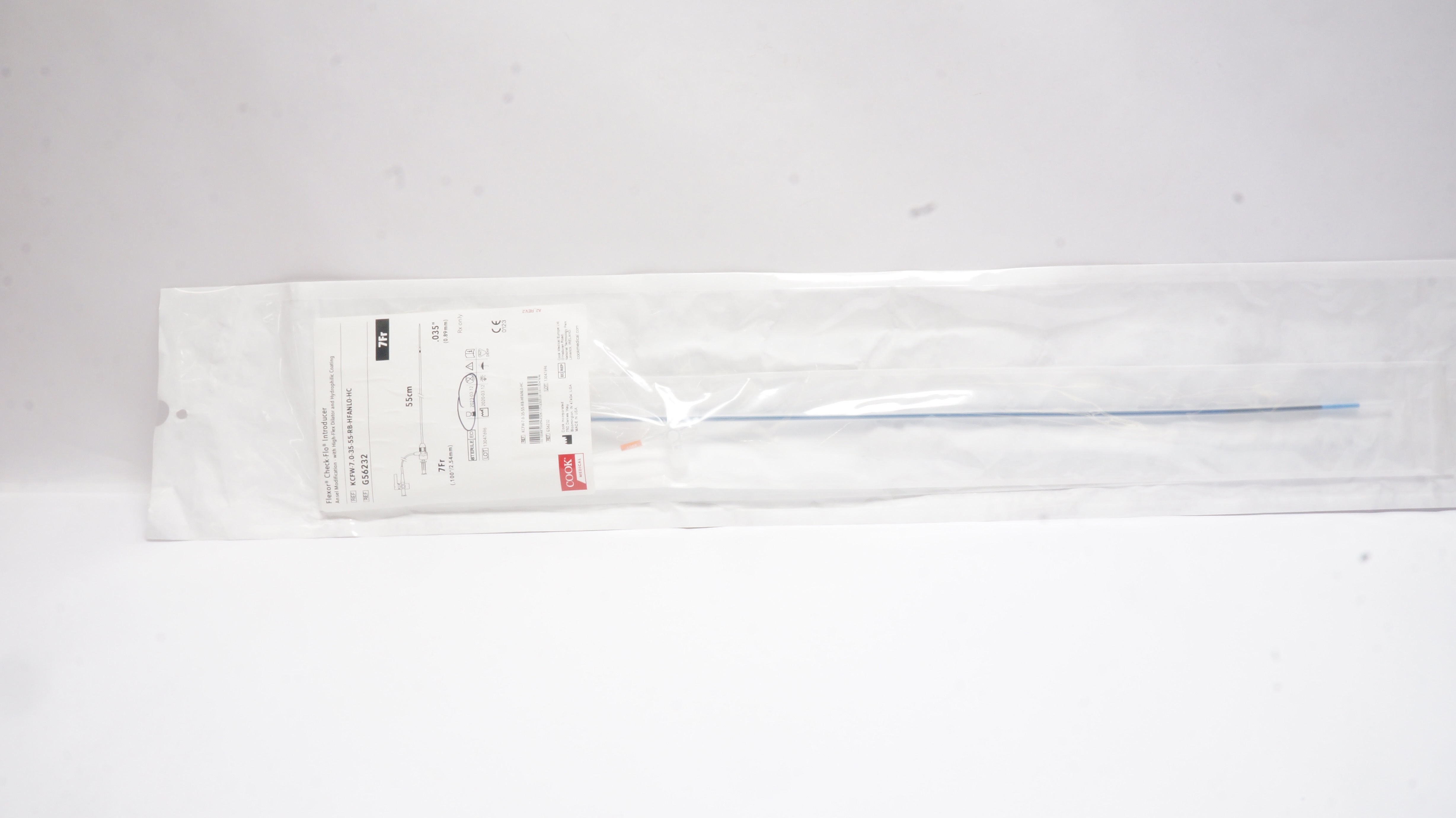 Cook Medical G56232 Flexor Check-Flo Introducer 7Fr. x .035 inch x 55cm