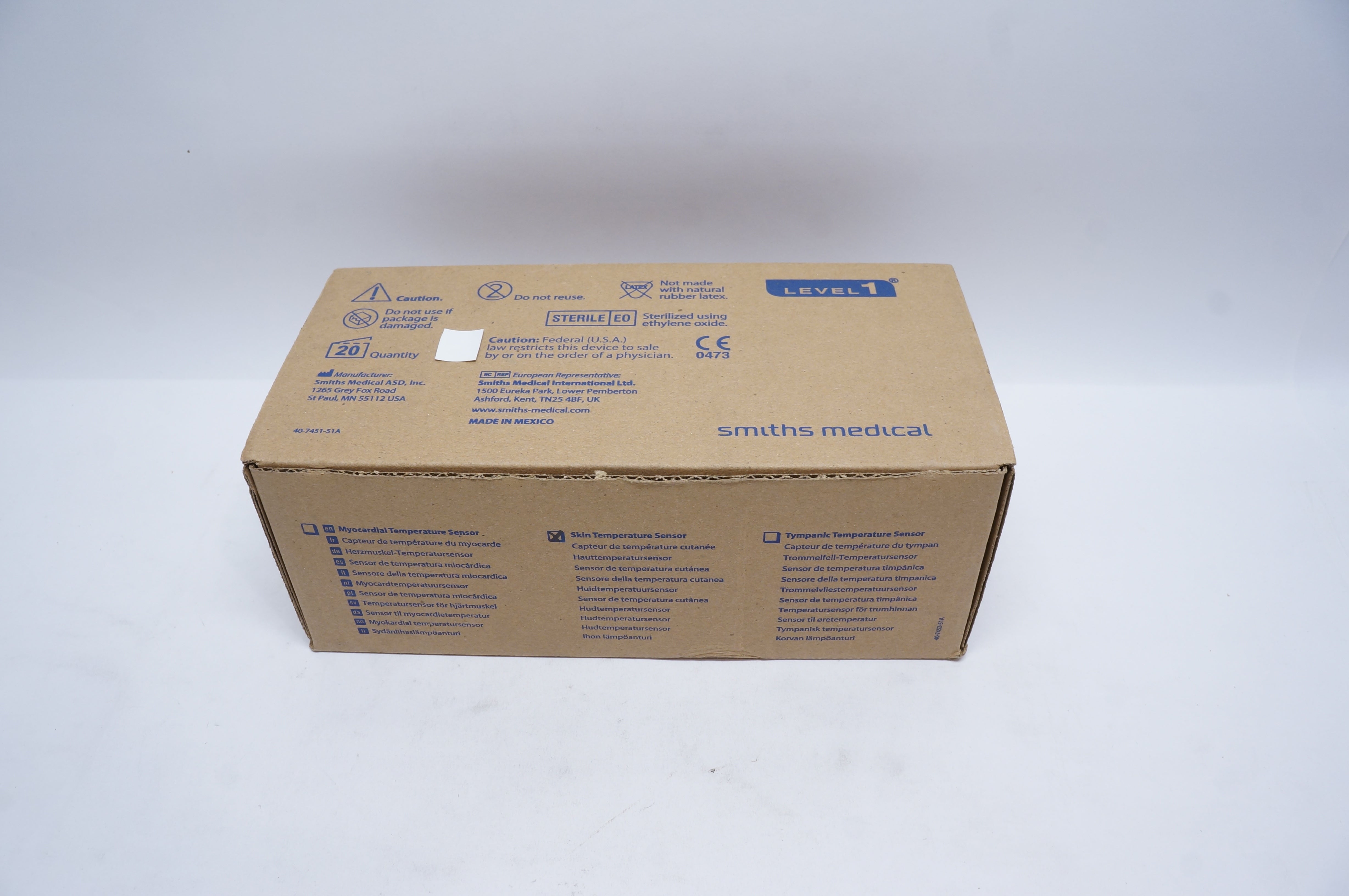Smiths Medical STS-400 Level 1 Skin Temperature Sensor - Box of 20
