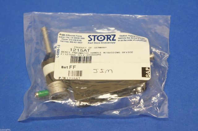 Karl Storz 1215AT Berci Pneumatic Handle W/Guiding Device F/1215AA Tele-Otoscope