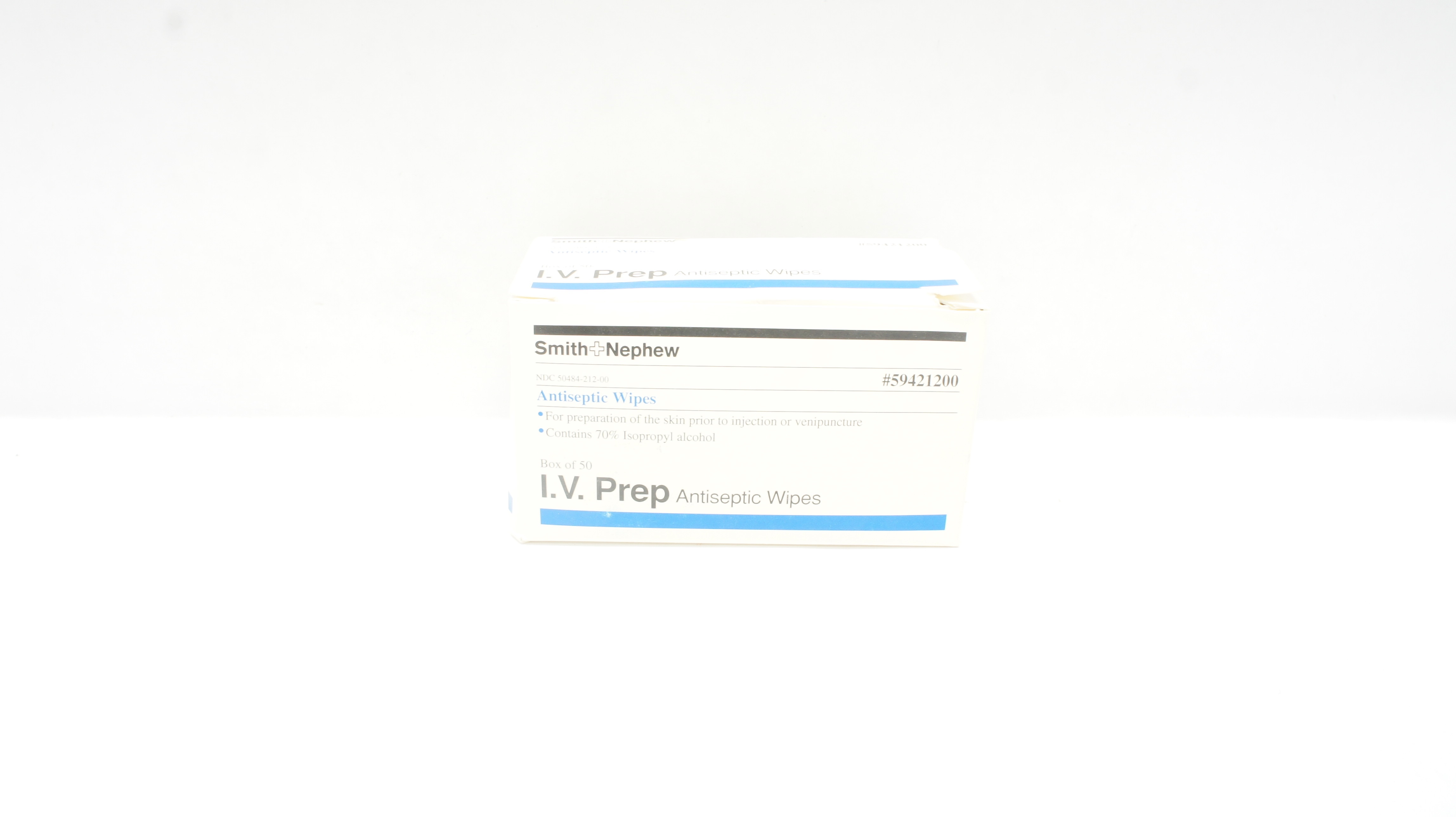Smith+Nephew 59421200 I.V. PREP Antiseptic Wipes - Box of 50