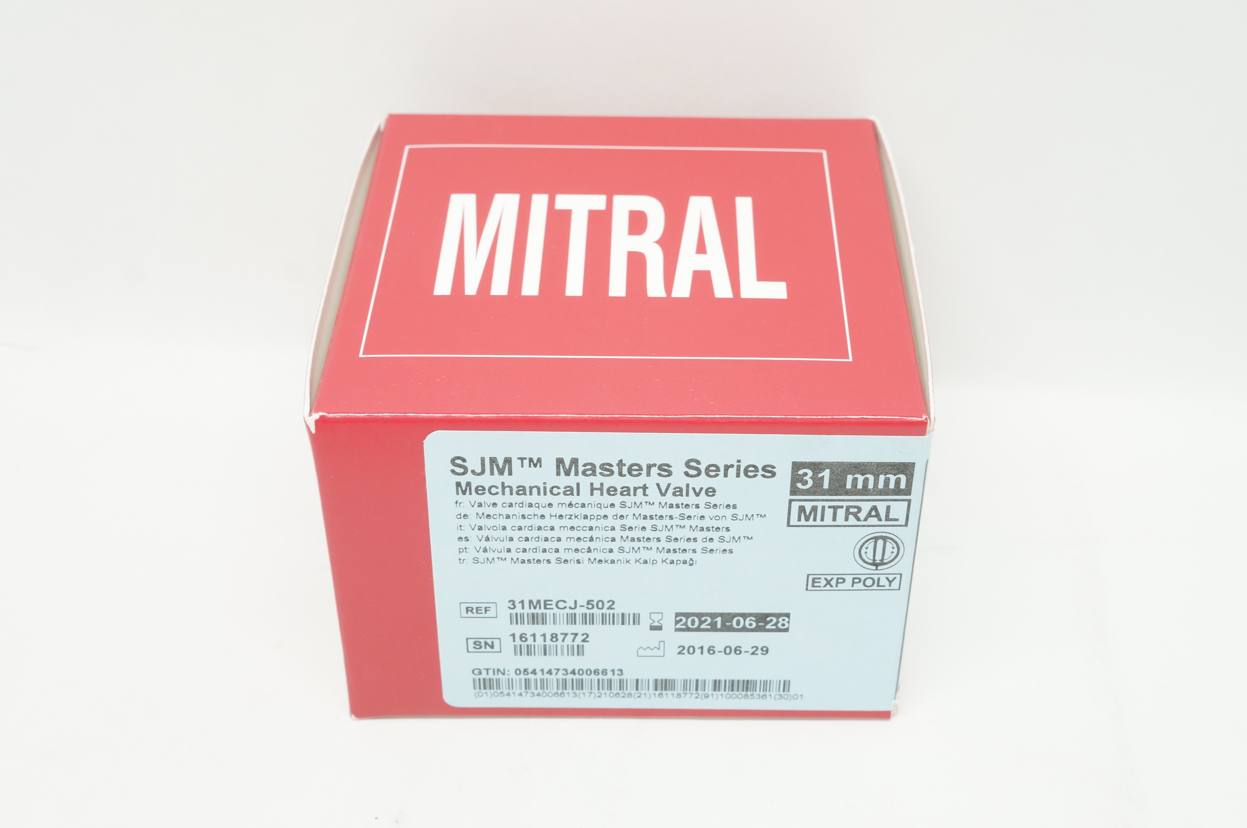 St. Jude Medical 31MECJ-502 SJM Mechanical Heart Valve Mitral 31mm (x)