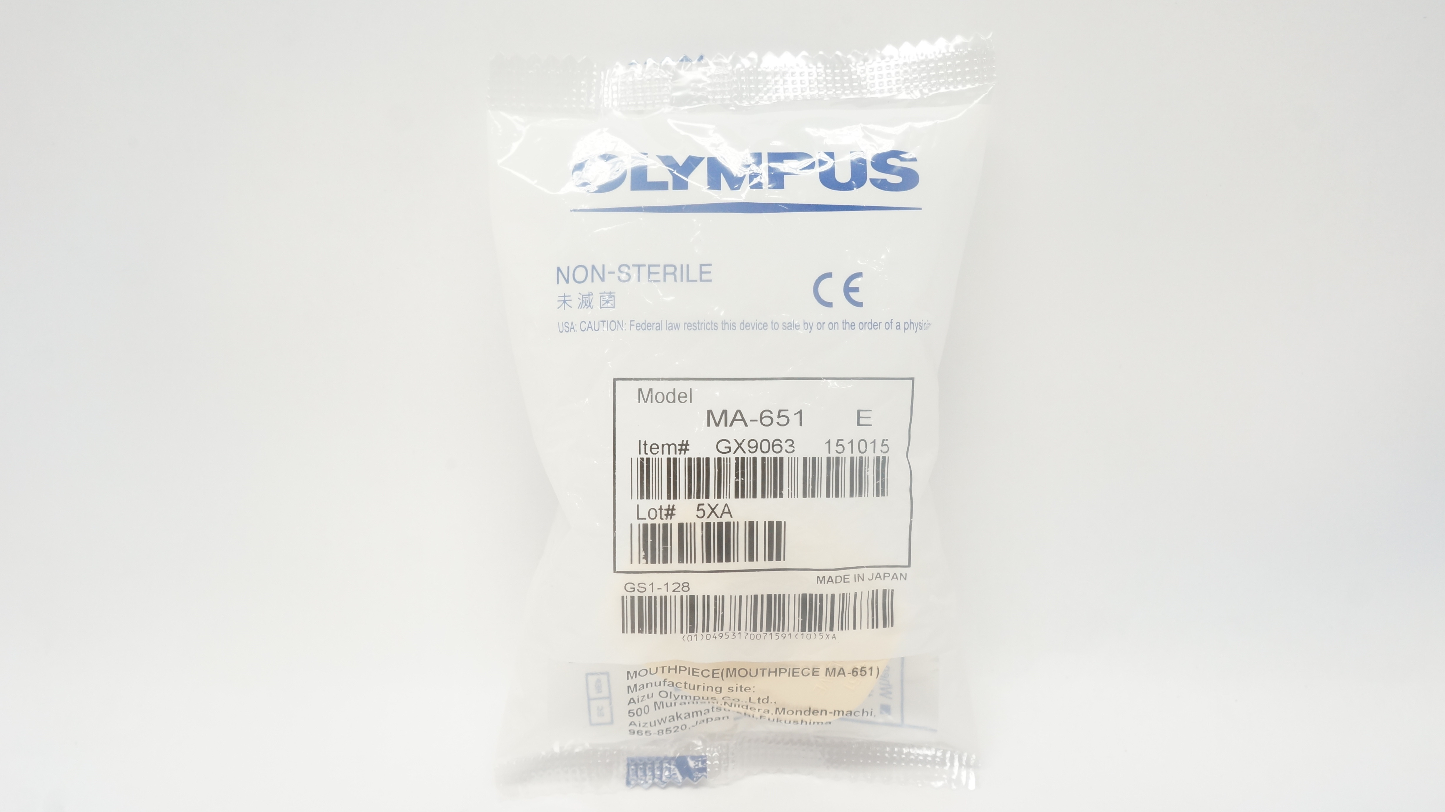 Olympus Medical Systems GX9063 Mouthpiece MA-651
