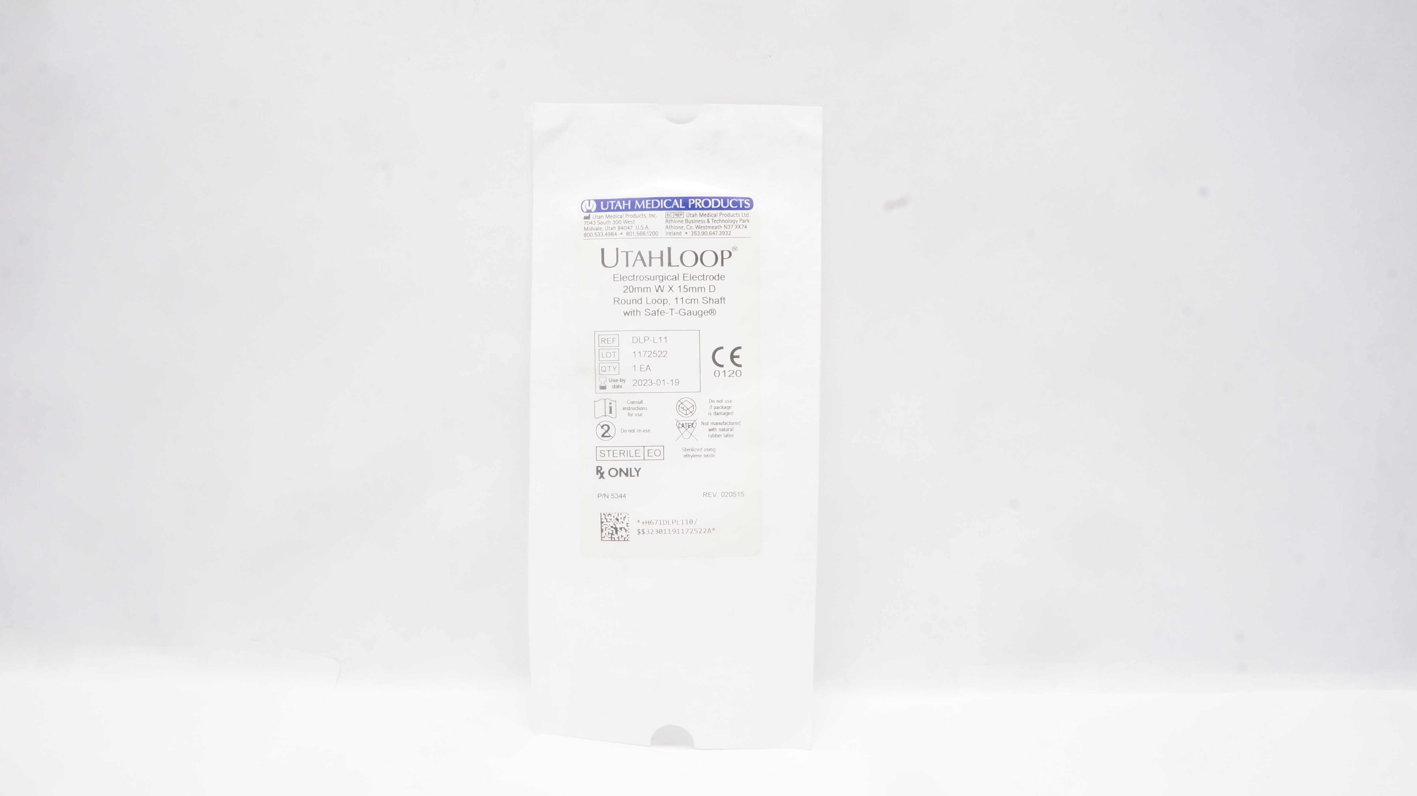 Utah Medical DLP-L11 Electrosurgical Electrode 20mm W x 15mm D Round Loop (x)