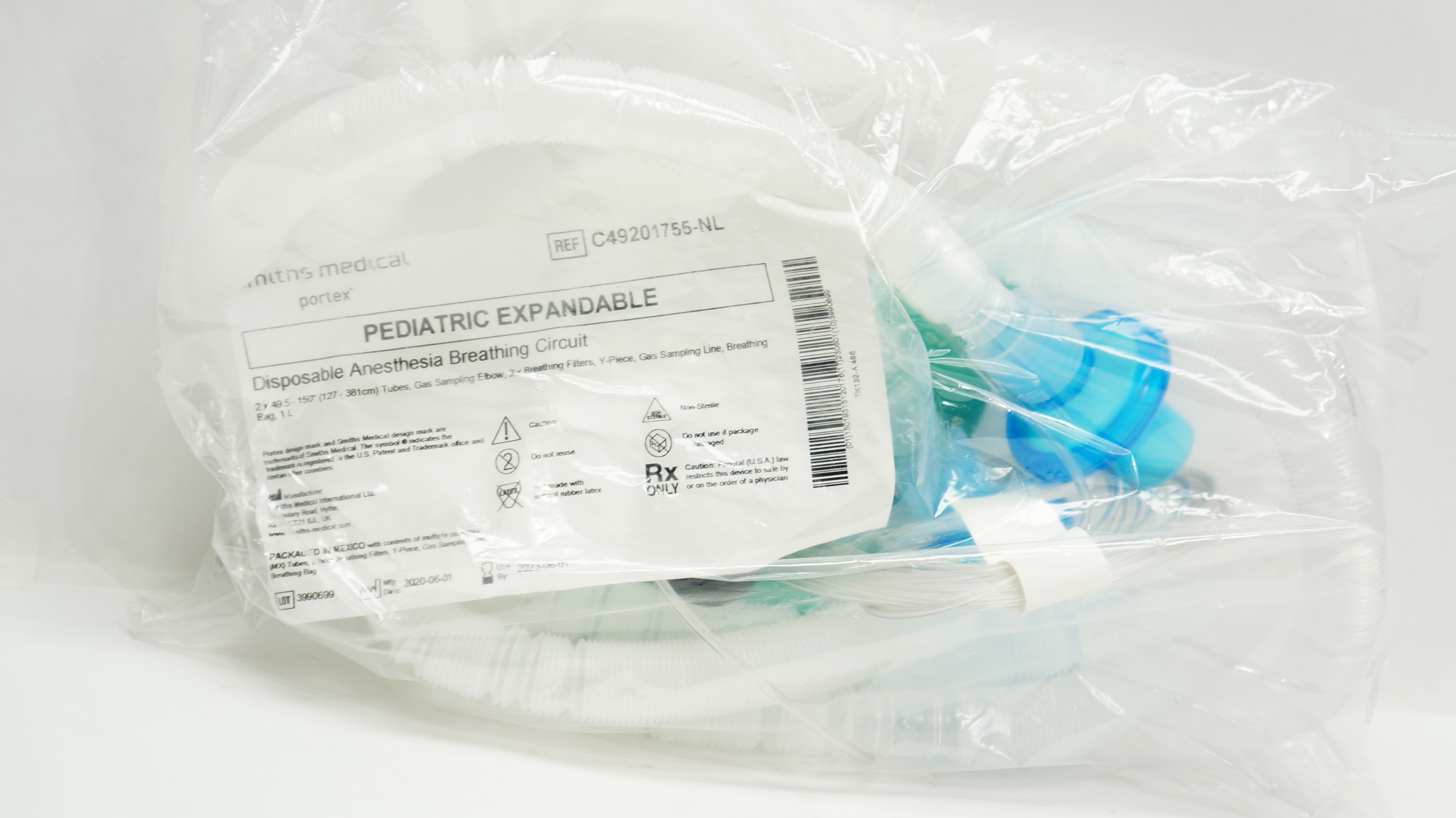 Smiths Medical C49201755-NL Pediatric Expandable Anesthesia Breathing Circuit(x)