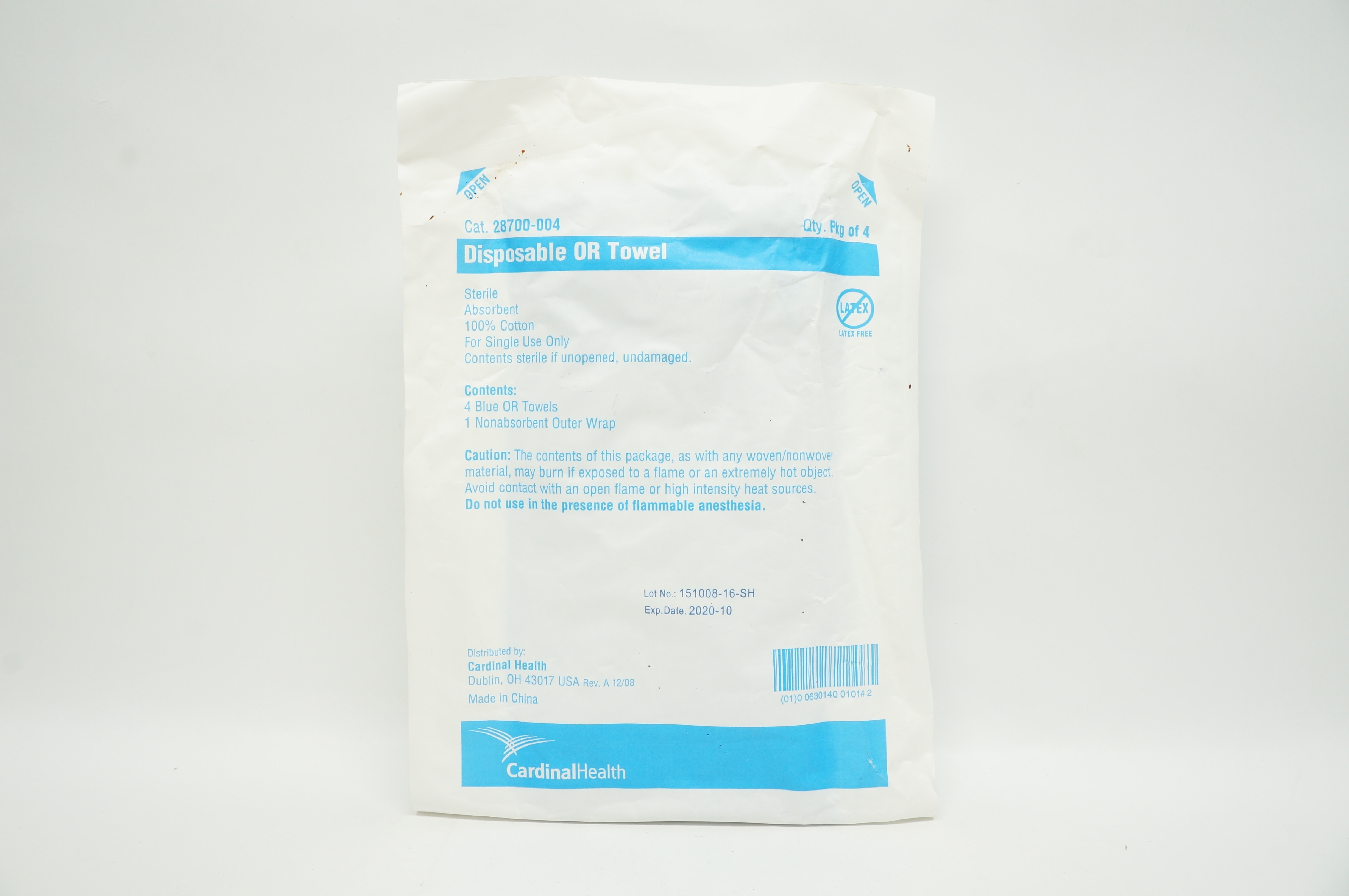 Cardinal Health 28700-004 Disposable OR Towel Sterile Absorbent (x) - Pack of 4