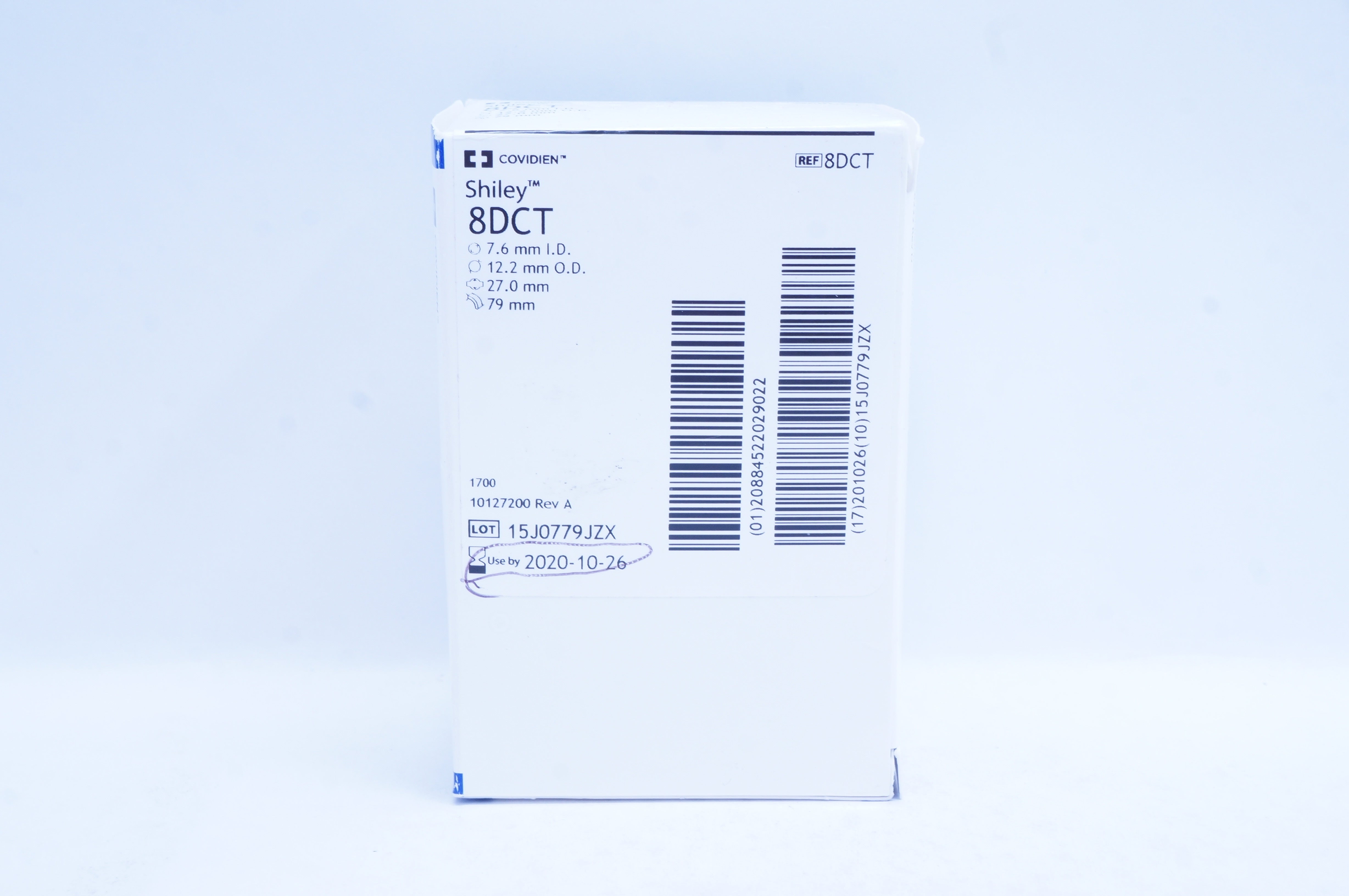 Covidien 8DCT Tracheostomy Tube Cuffed & Inner Cannula 7.6mm ID, 12.2mm OD (x)