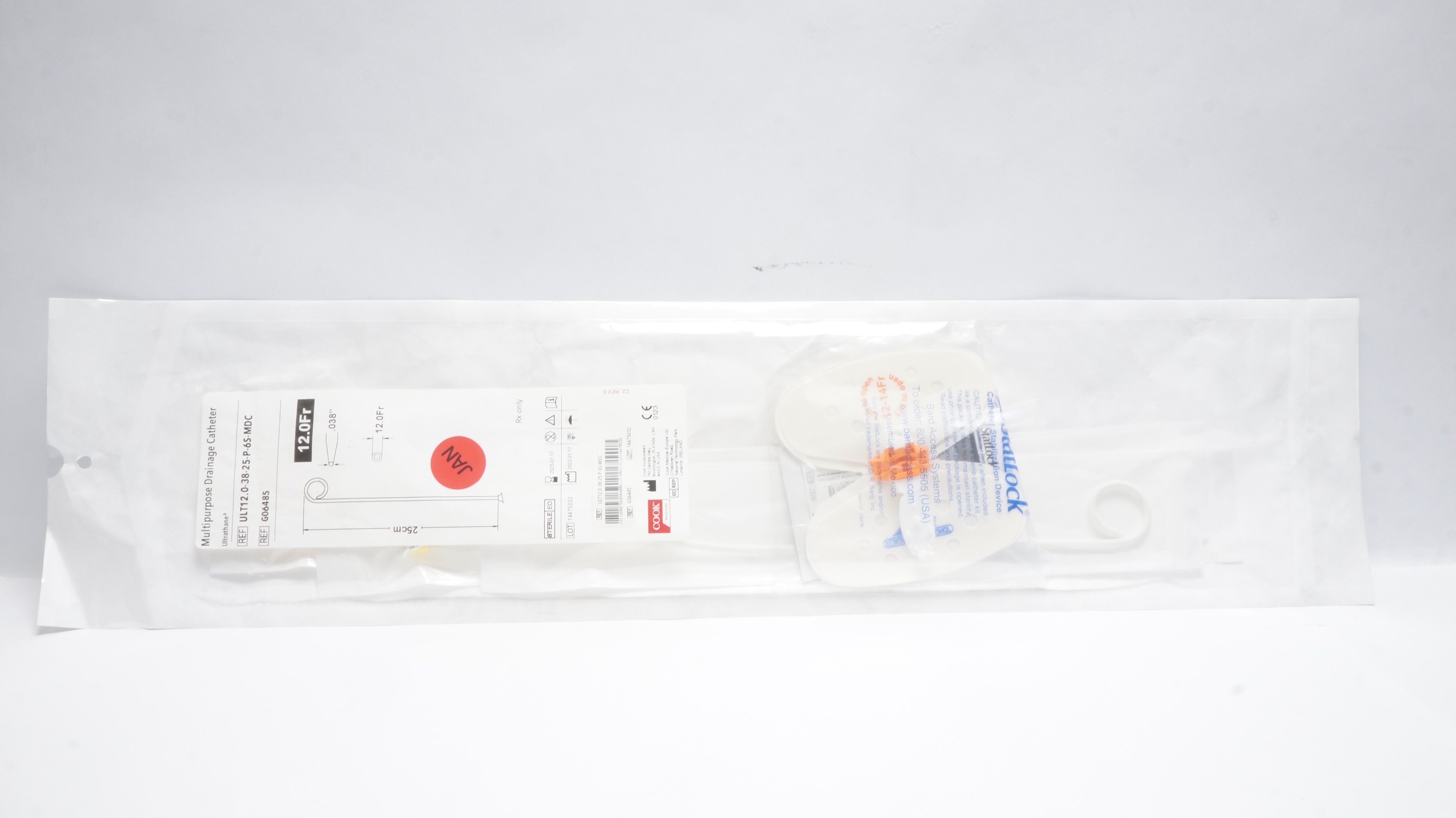 Cook Medical G06485 Multipurpose Drainage Cath. 12.0Fr x 25cm x .038inch (x)